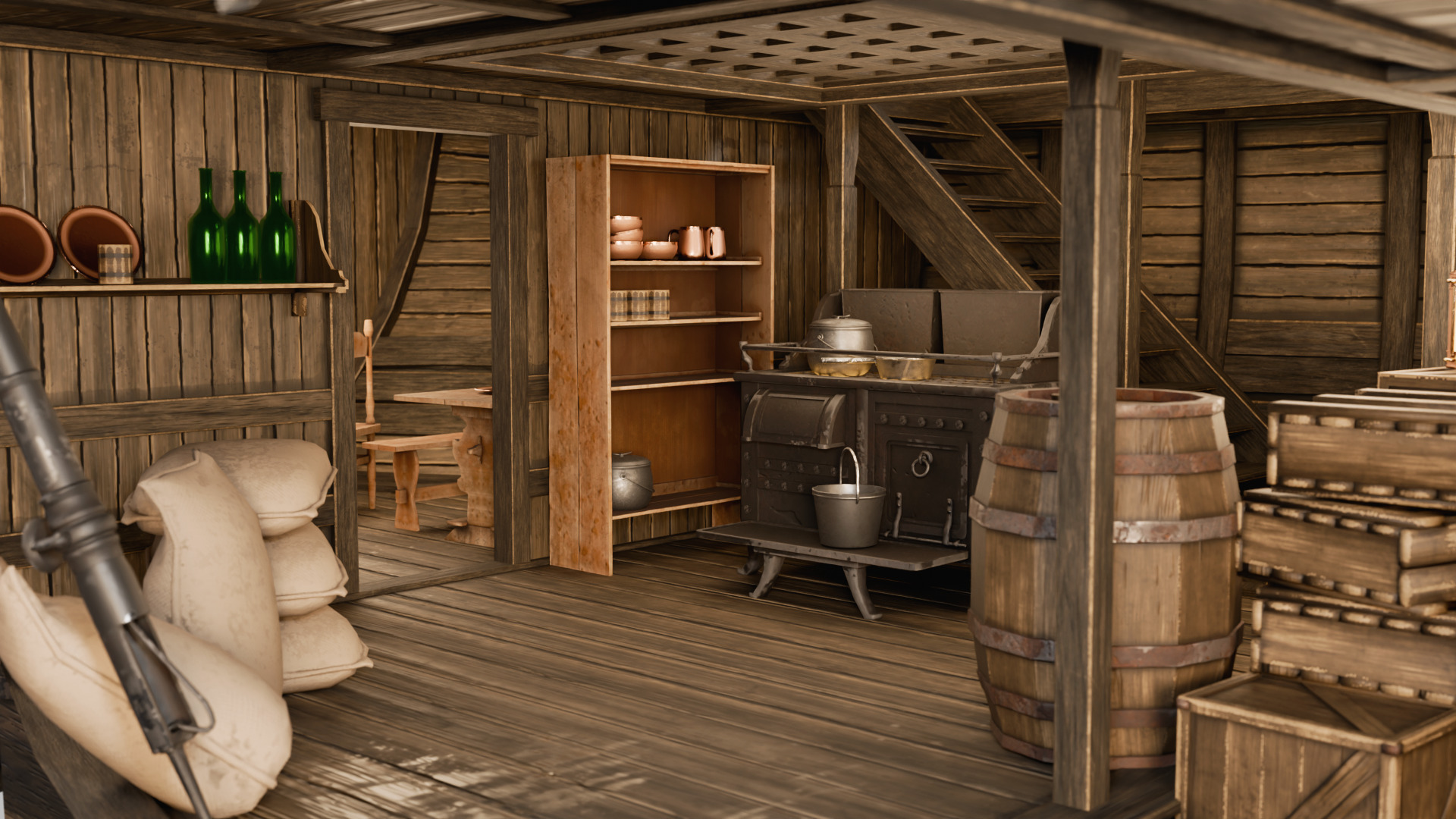 Santa Maria Ship With Fully Detailed Interiors 3D model_2