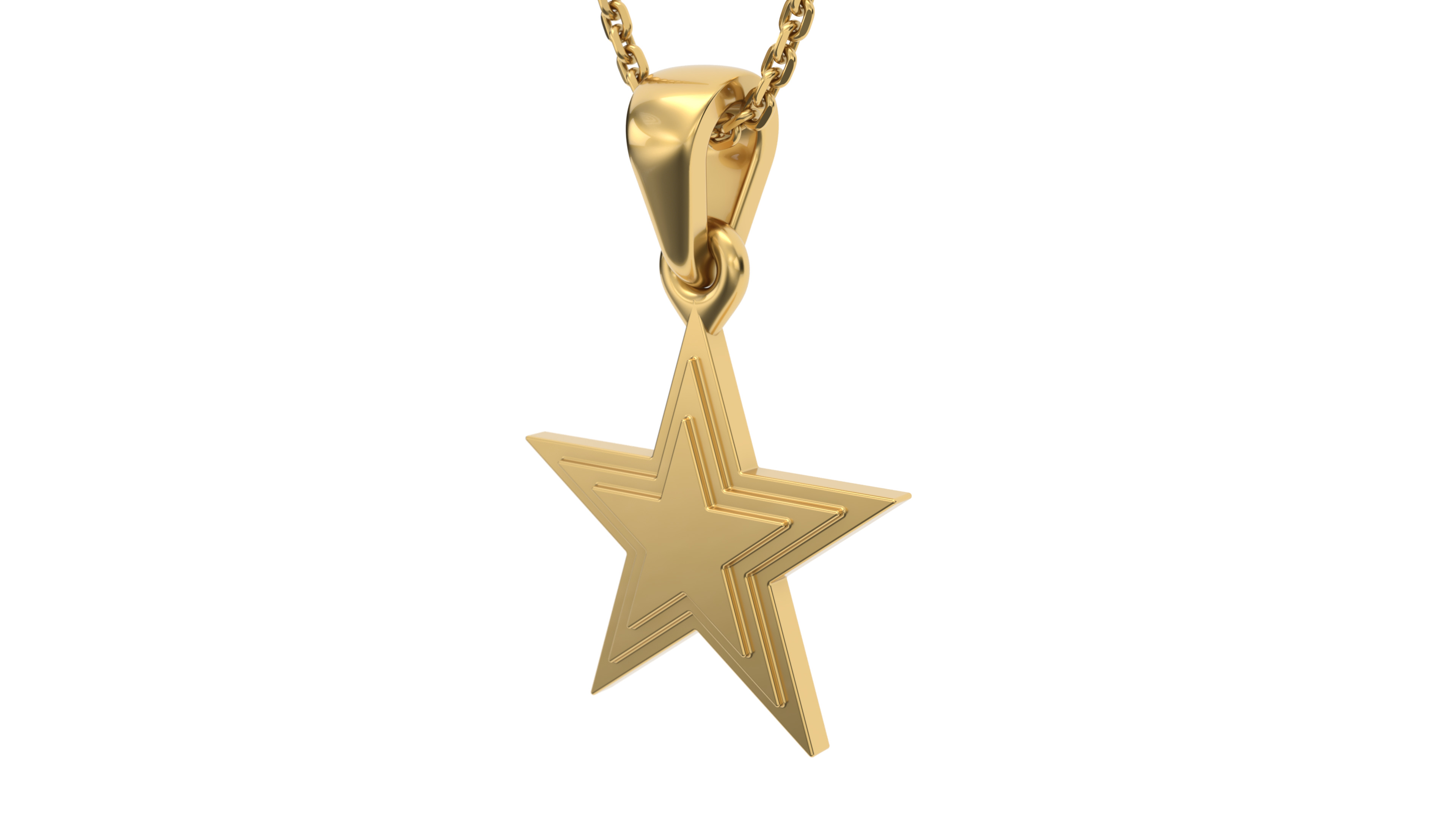 Star pendant V8 3D print model_2