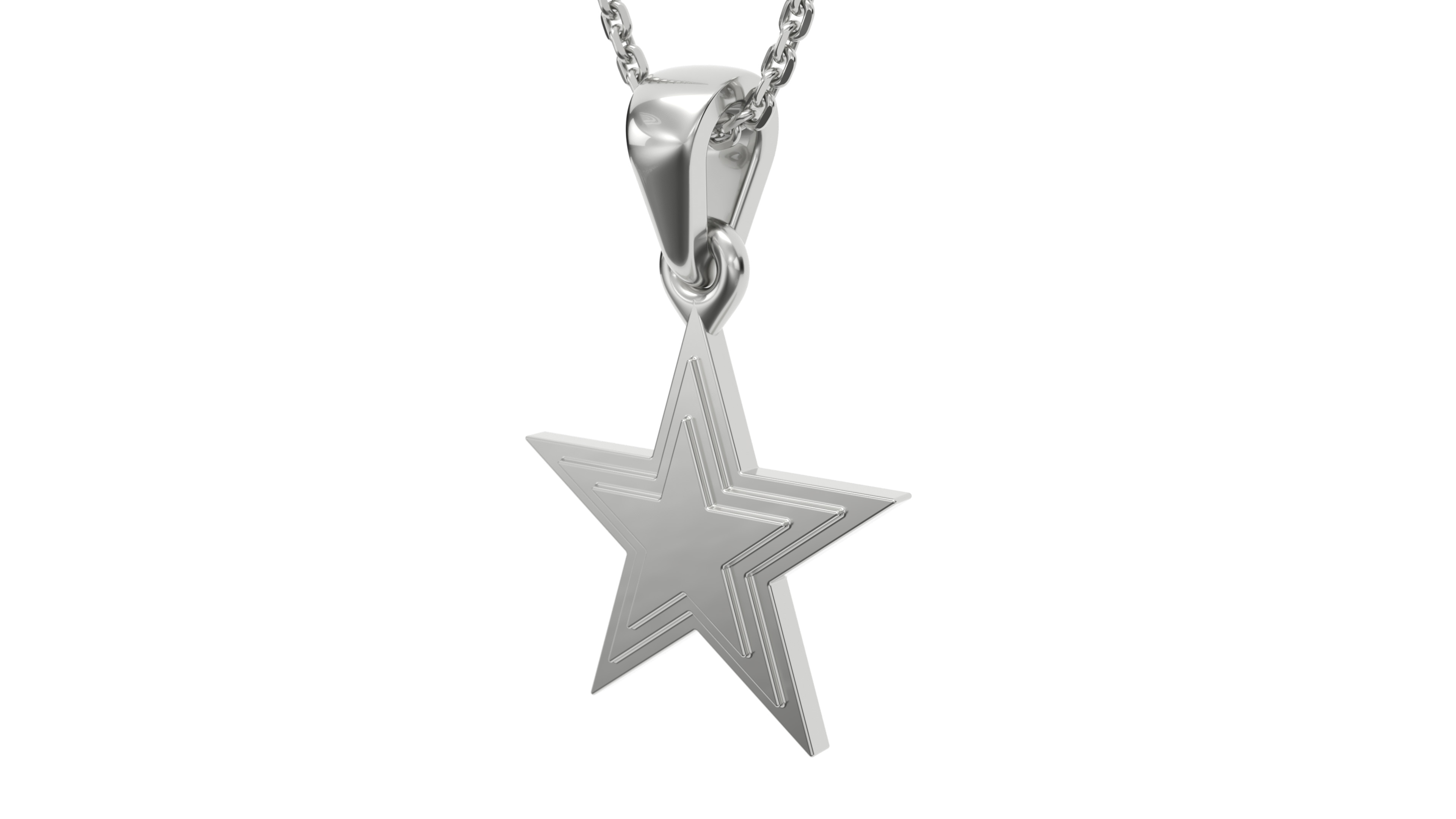 Star pendant V8 3D print model_4