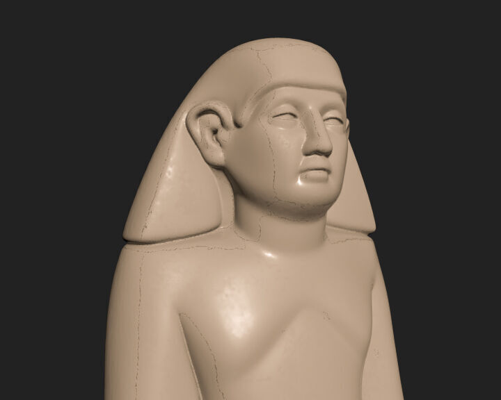 THE PRIEST EGYPTIAN ANCIENT STATUE - PHARAOHS - MUSEUM REPLICAS 3D print model_3