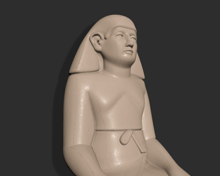 THE PRIEST EGYPTIAN ANCIENT STATUE - PHARAOHS - MUSEUM REPLICAS 3D print model_2