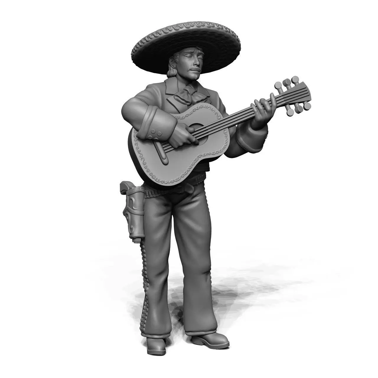 Outlaw Mariachi - Guitarist 3D print model_0