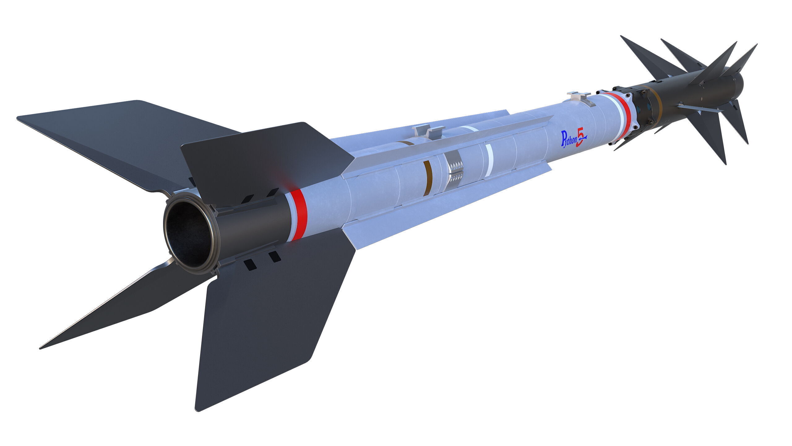PYTHON-5 Misslie 3D model_5