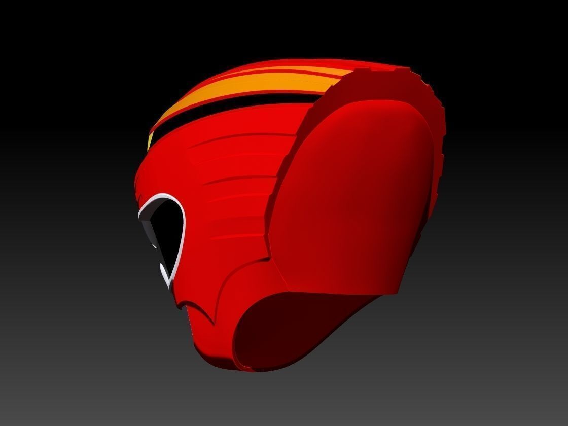 Gao Red Helmet  3D print model_2