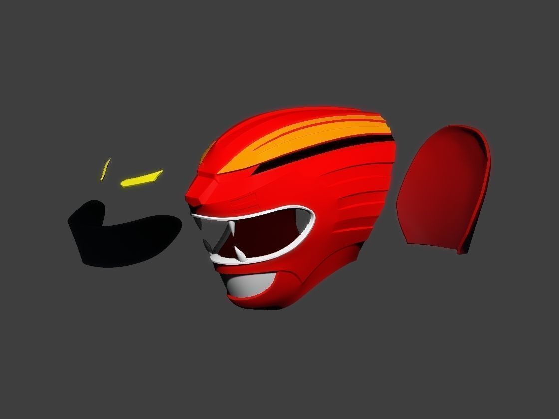 Gao Red Helmet  3D print model_5