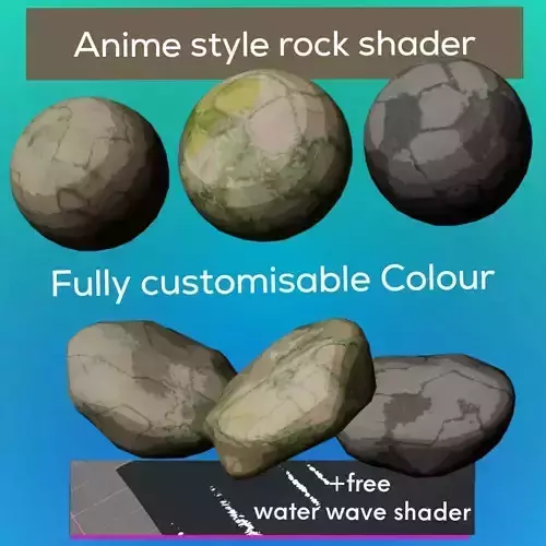 For anime in blender - Anime Rock Shader  FREE Wave Motion