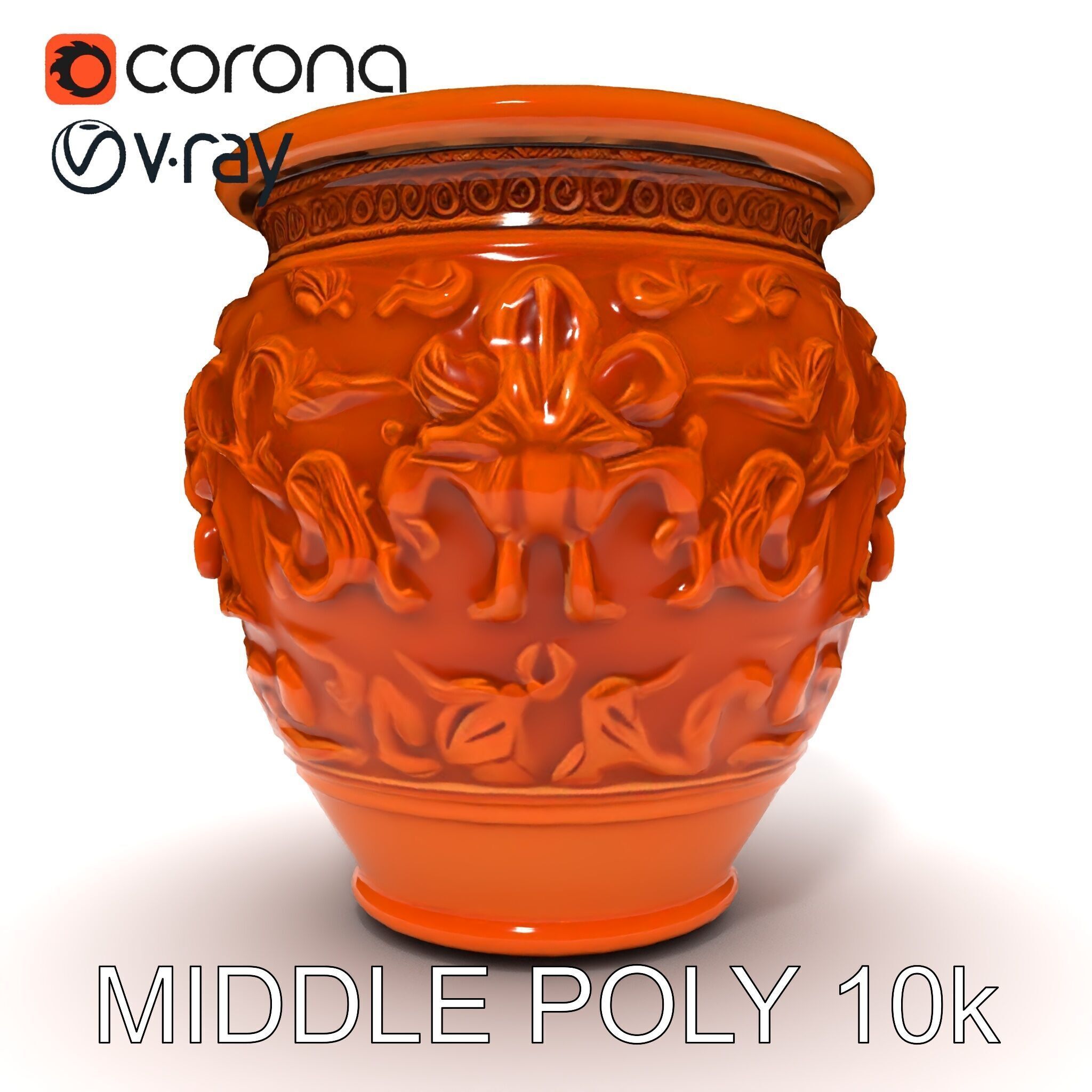 Decorative Ornamental Vase Model Pack for Architectural Visua... Low-poly 3D model_29