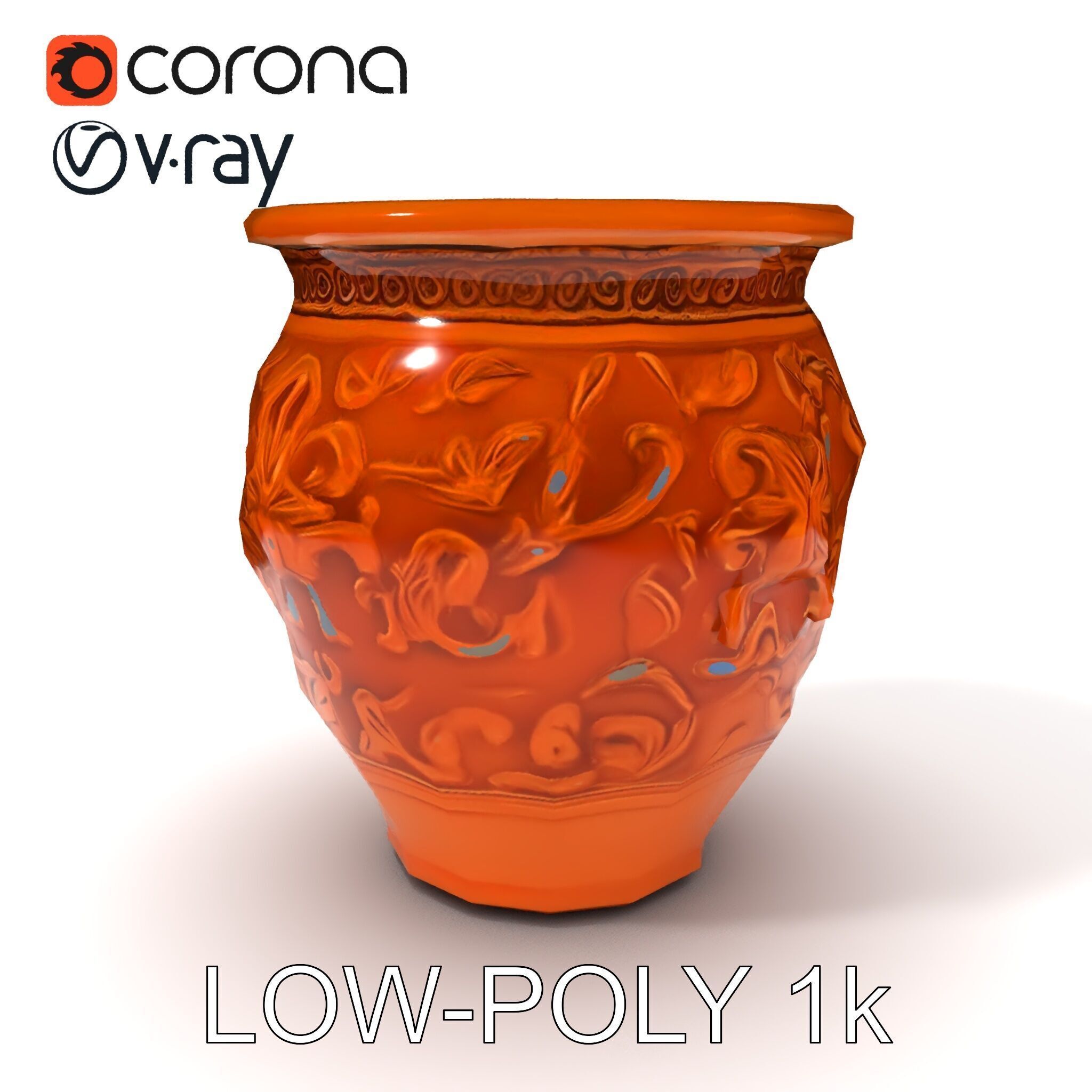Decorative Ornamental Vase Model Pack for Architectural Visua... Low-poly 3D model_28