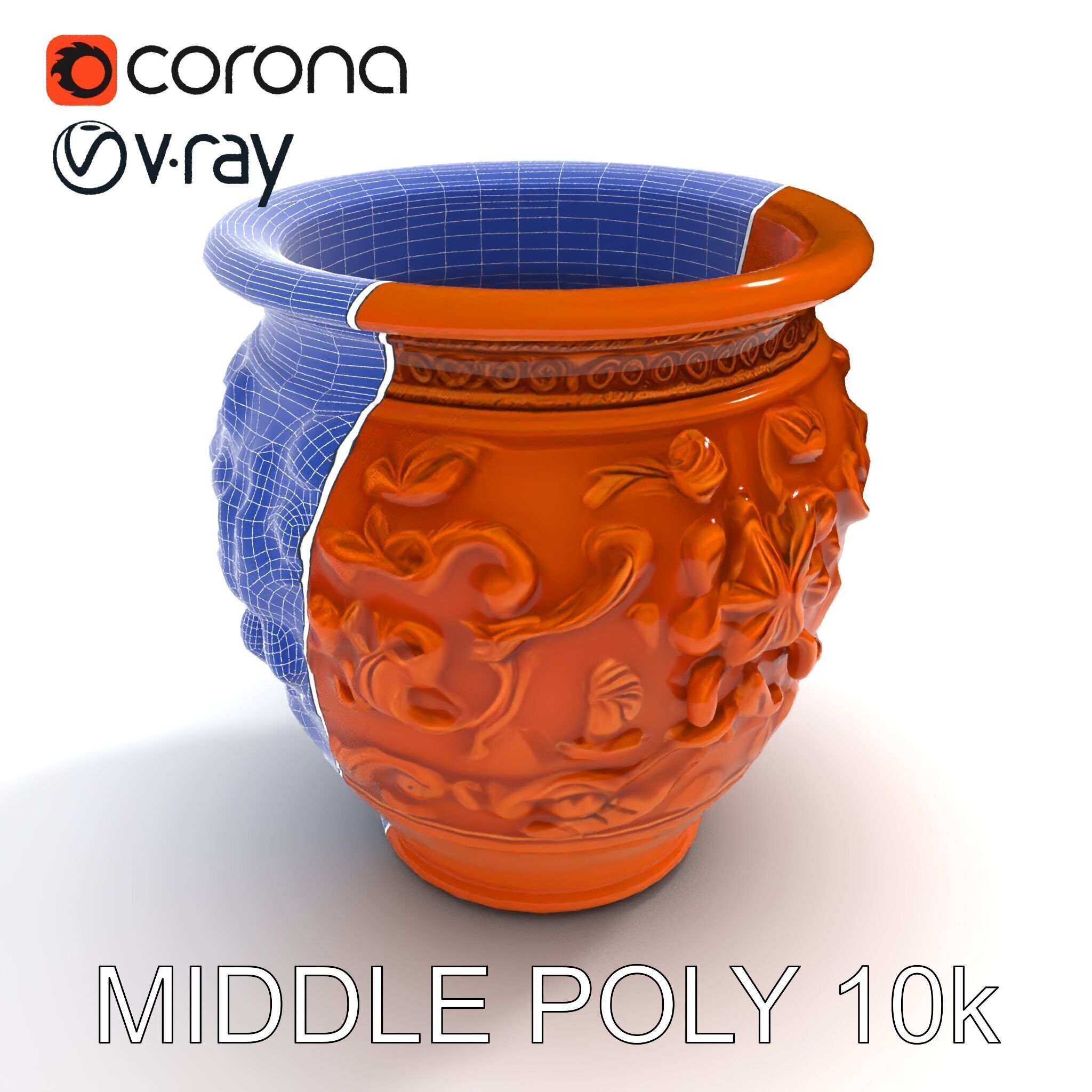 Decorative Ornamental Vase Model Pack for Architectural Visua... Low-poly 3D model_15