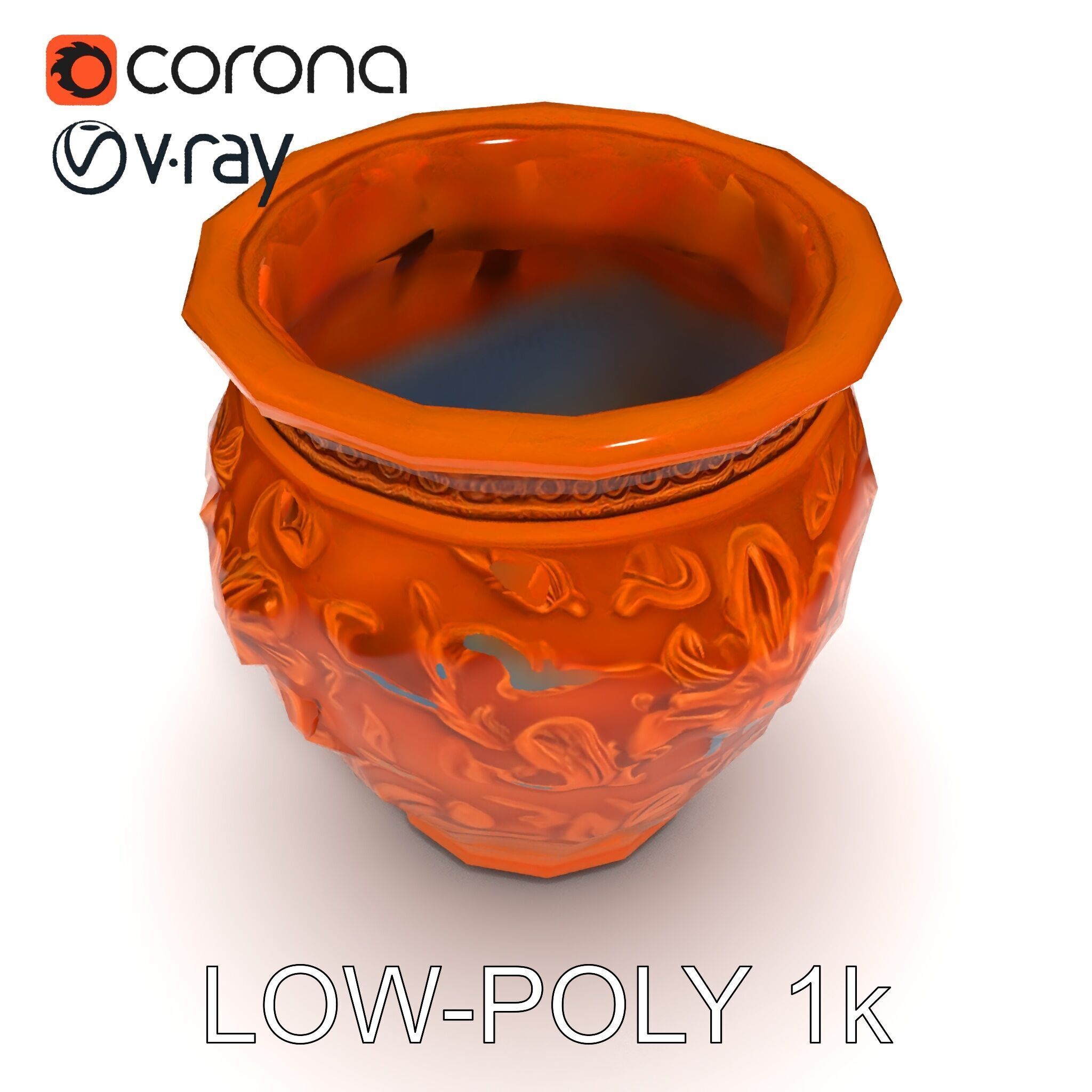 Decorative Ornamental Vase Model Pack for Architectural Visua... Low-poly 3D model_23