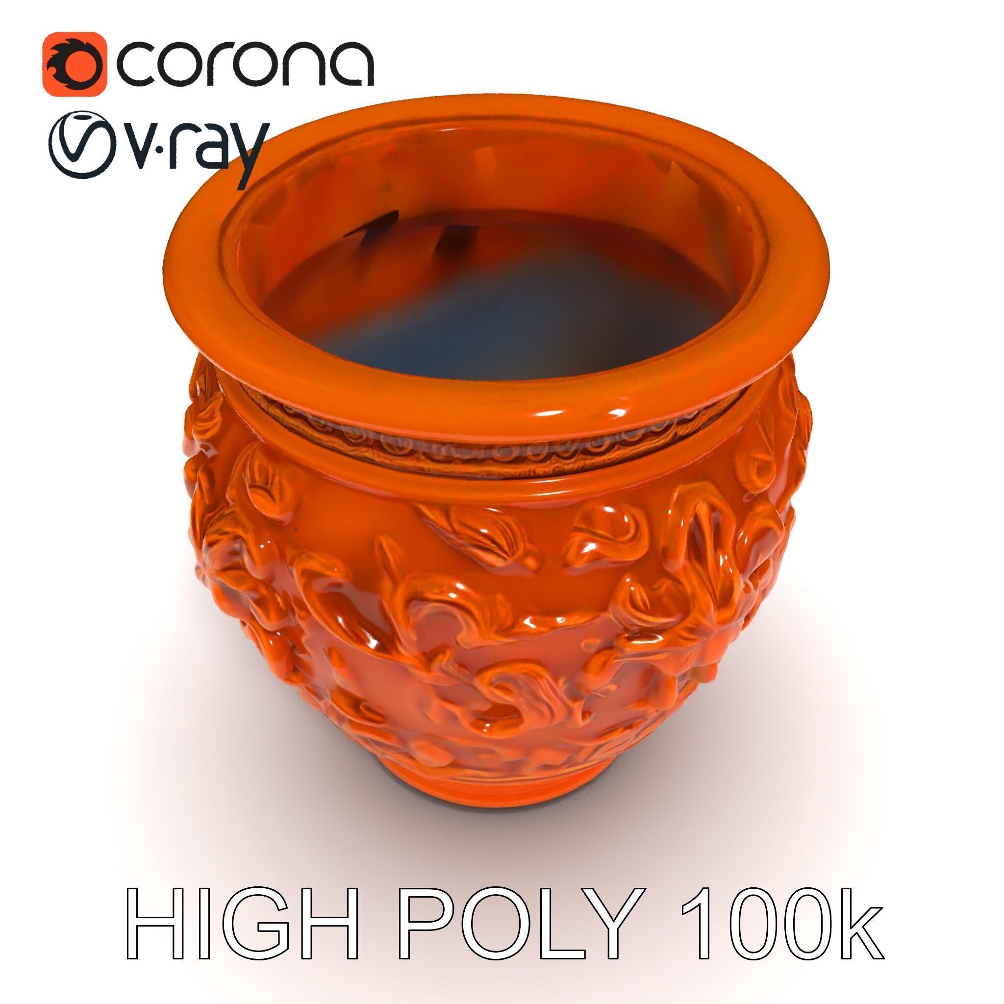 Decorative Ornamental Vase Model Pack for Architectural Visua... Low-poly 3D model_14