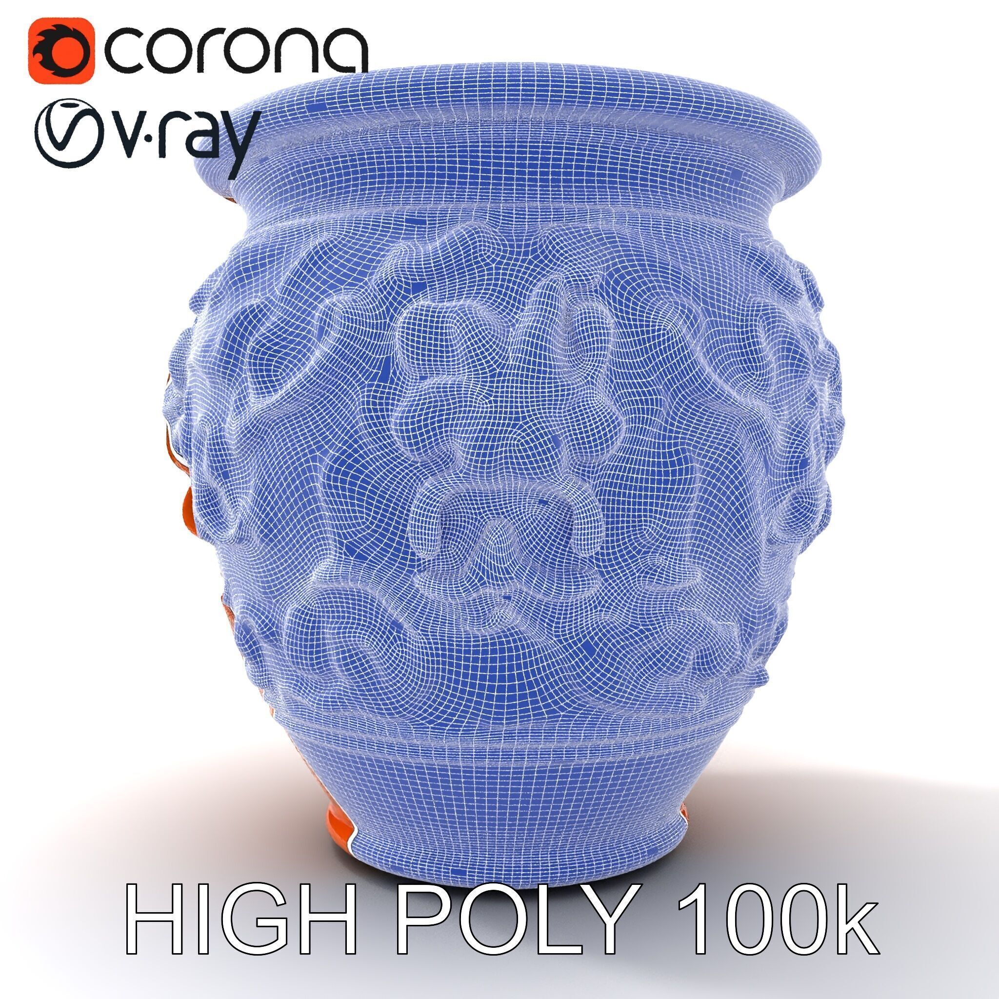 Decorative Ornamental Vase Model Pack for Architectural Visua... Low-poly 3D model_11