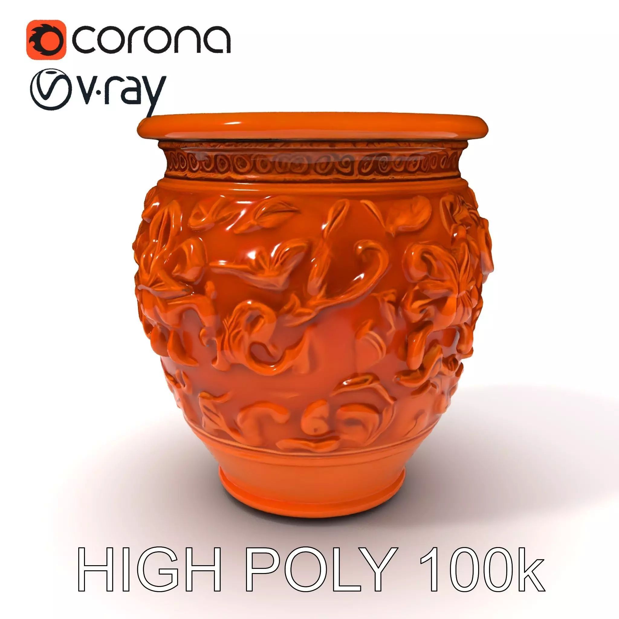 Decorative Ornamental Vase Model Pack for Architectural Visua... Low-poly 3D model_0
