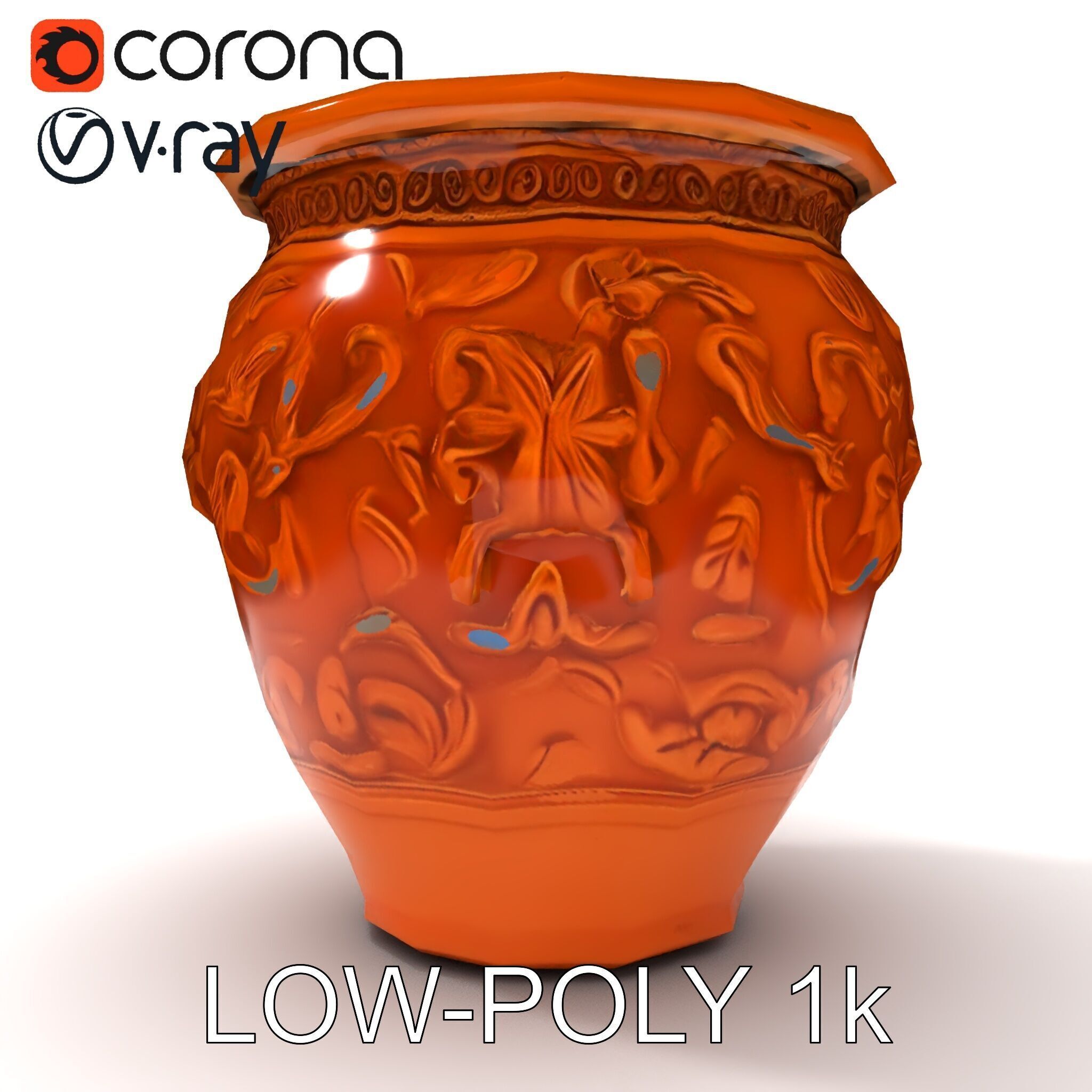 Decorative Ornamental Vase Model Pack for Architectural Visua... Low-poly 3D model_18