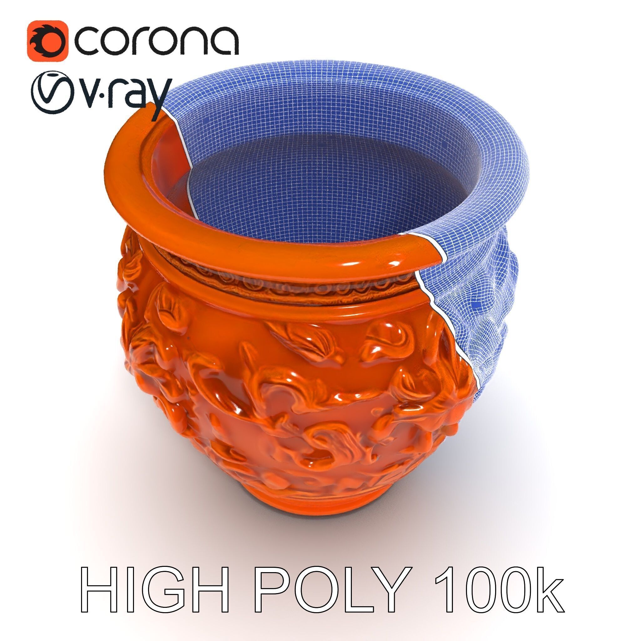 Decorative Ornamental Vase Model Pack for Architectural Visua... Low-poly 3D model_24