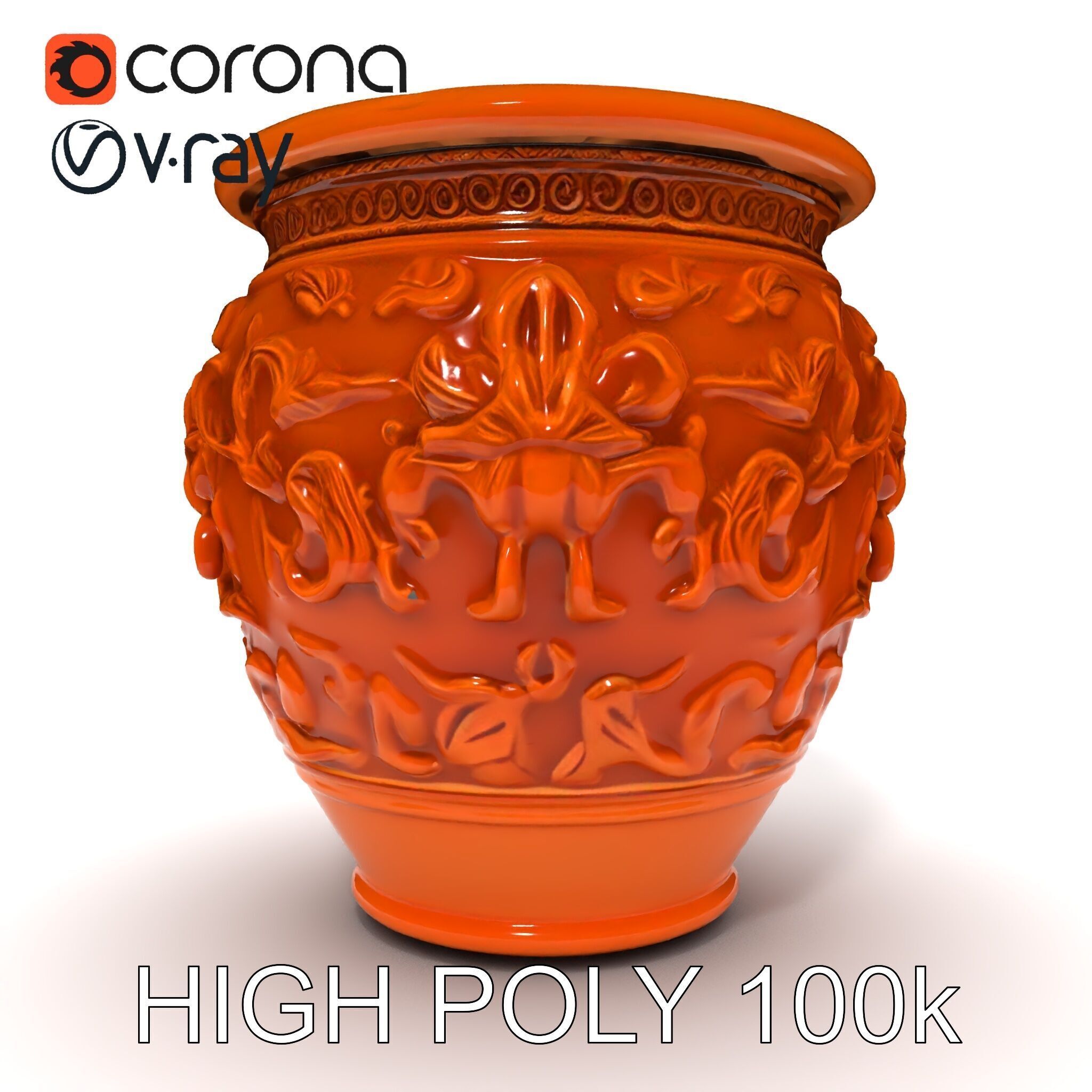 Decorative Ornamental Vase Model Pack for Architectural Visua... Low-poly 3D model_21