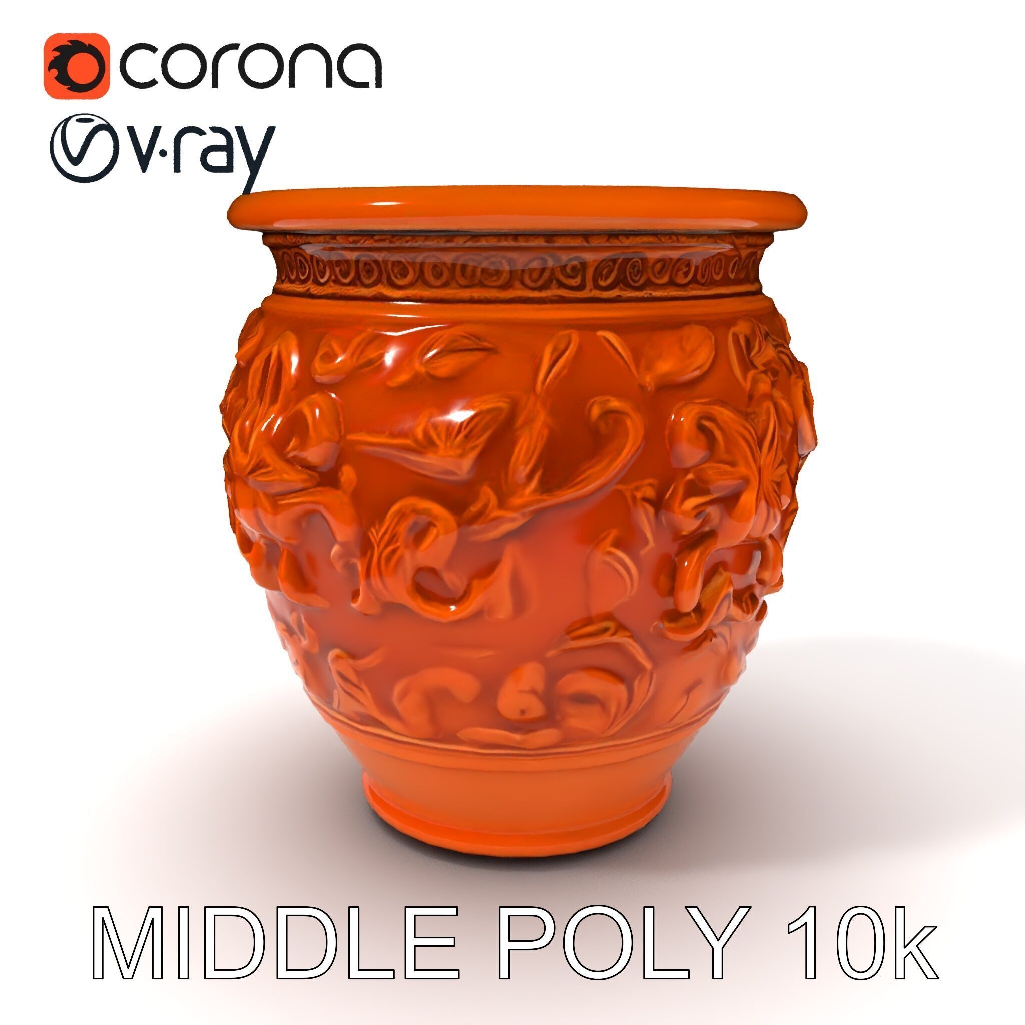 Decorative Ornamental Vase Model Pack for Architectural Visua... Low-poly 3D model_27