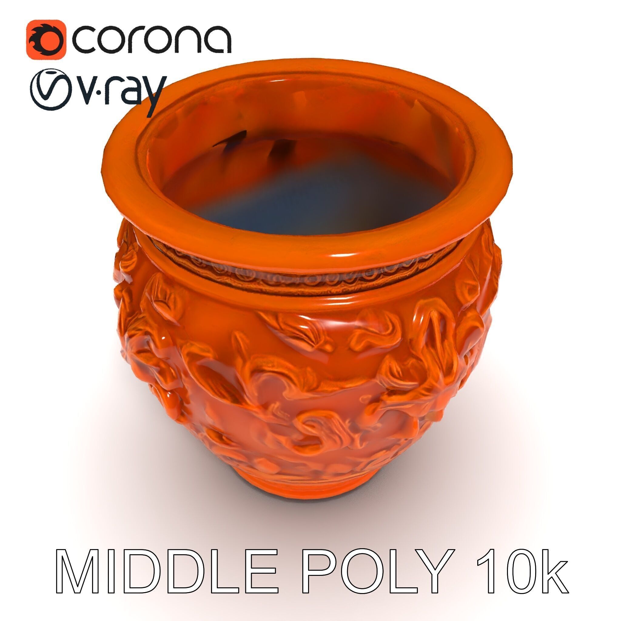 Decorative Ornamental Vase Model Pack for Architectural Visua... Low-poly 3D model_17