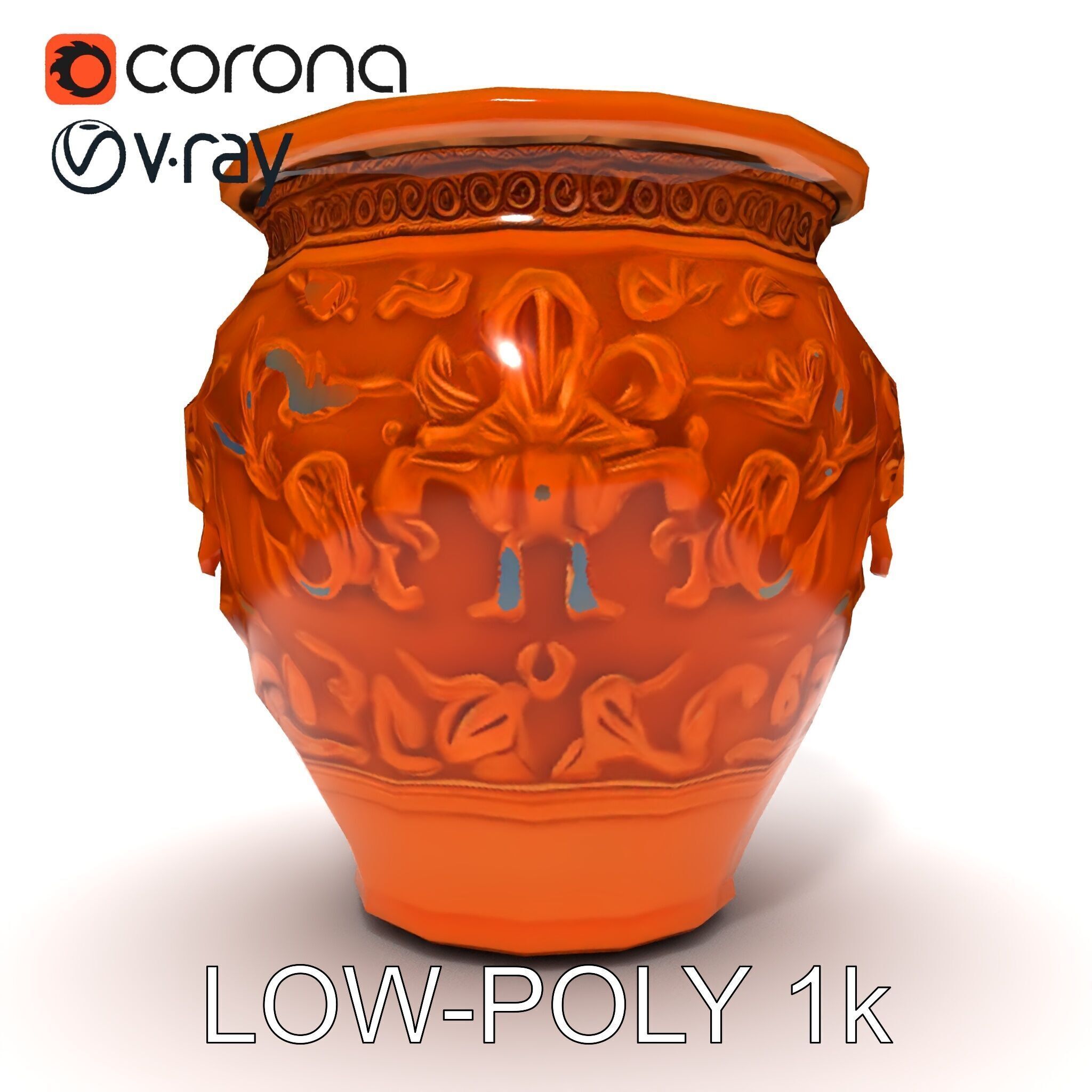 Decorative Ornamental Vase Model Pack for Architectural Visua... Low-poly 3D model_13