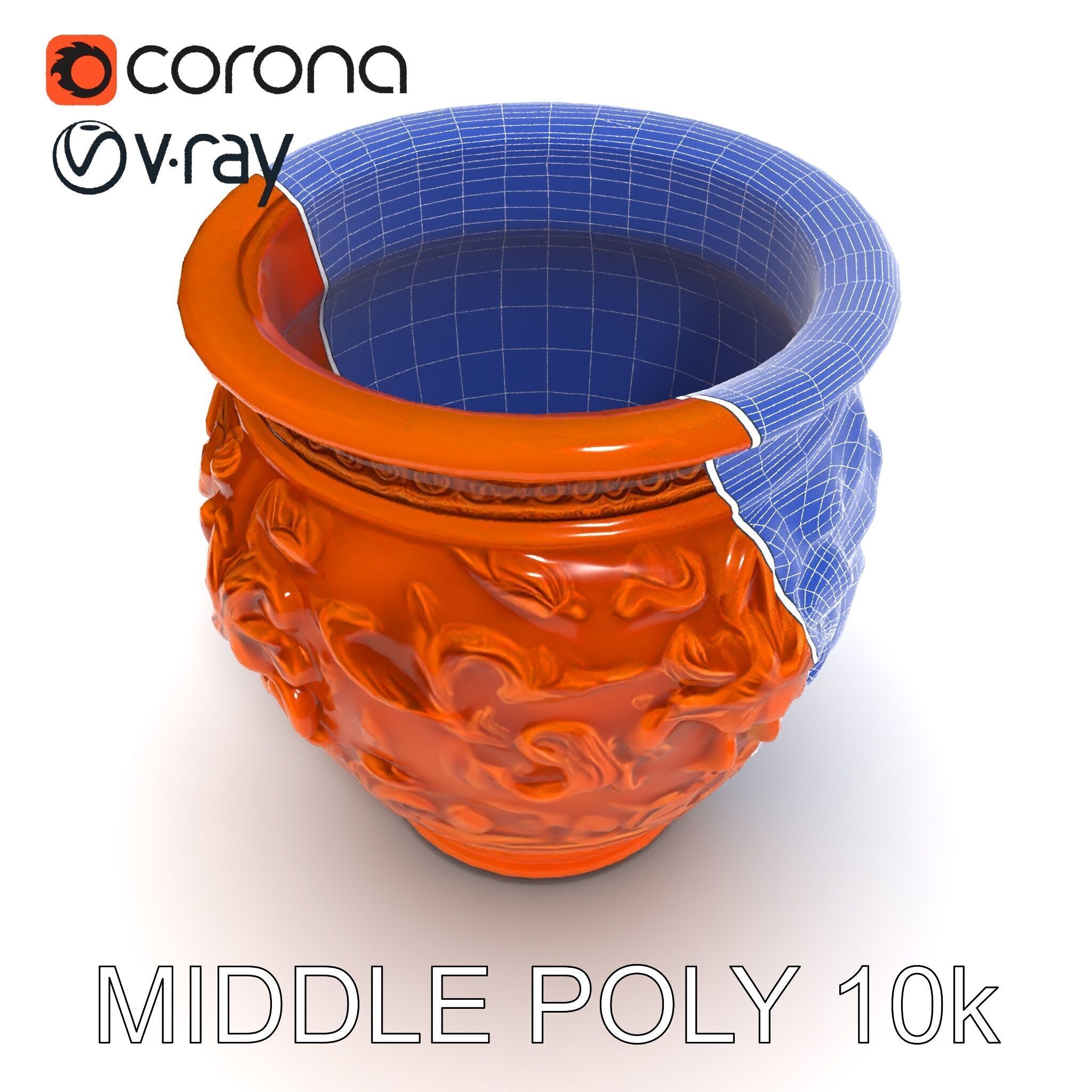 Decorative Ornamental Vase Model Pack for Architectural Visua... Low-poly 3D model_22
