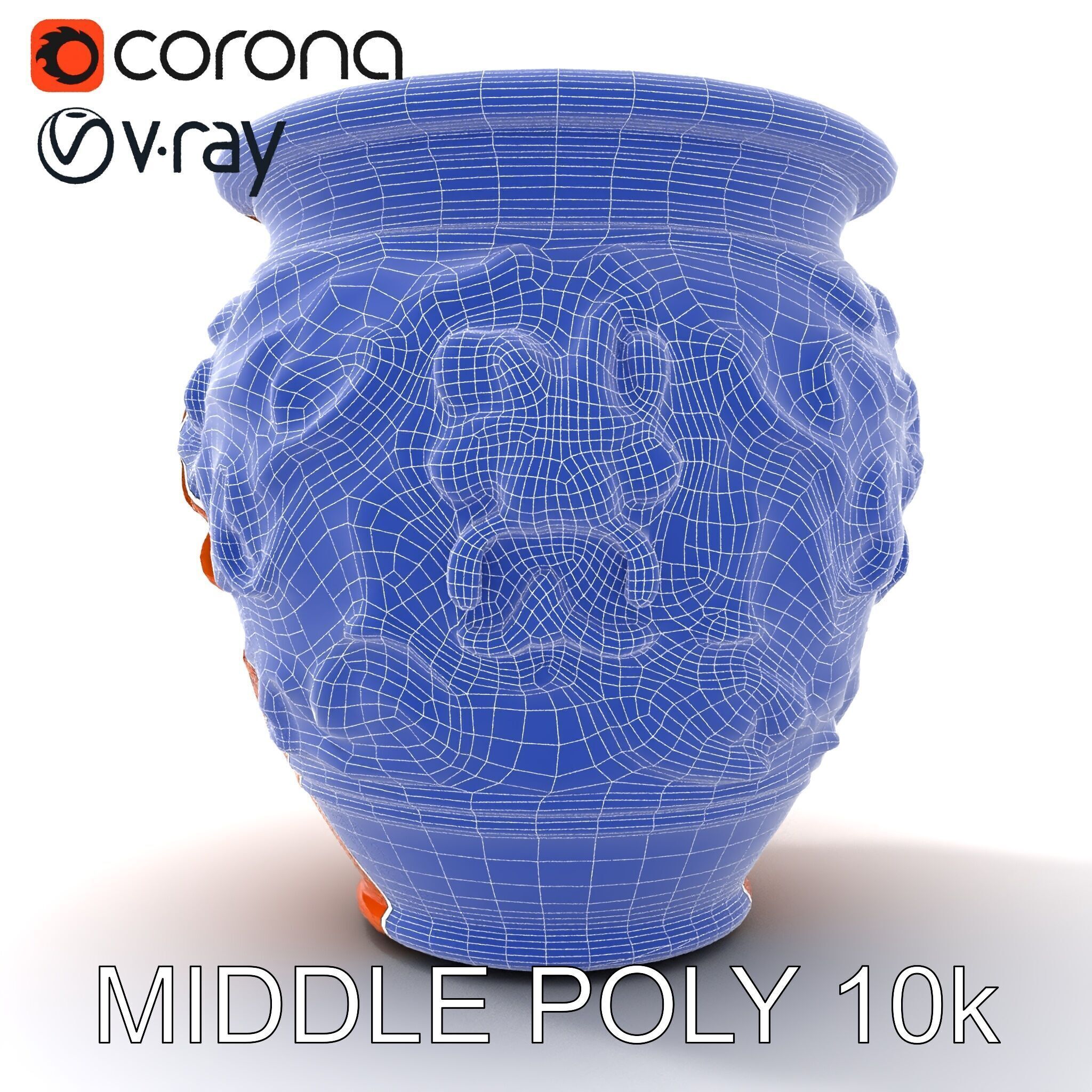 Decorative Ornamental Vase Model Pack for Architectural Visua... Low-poly 3D model_6