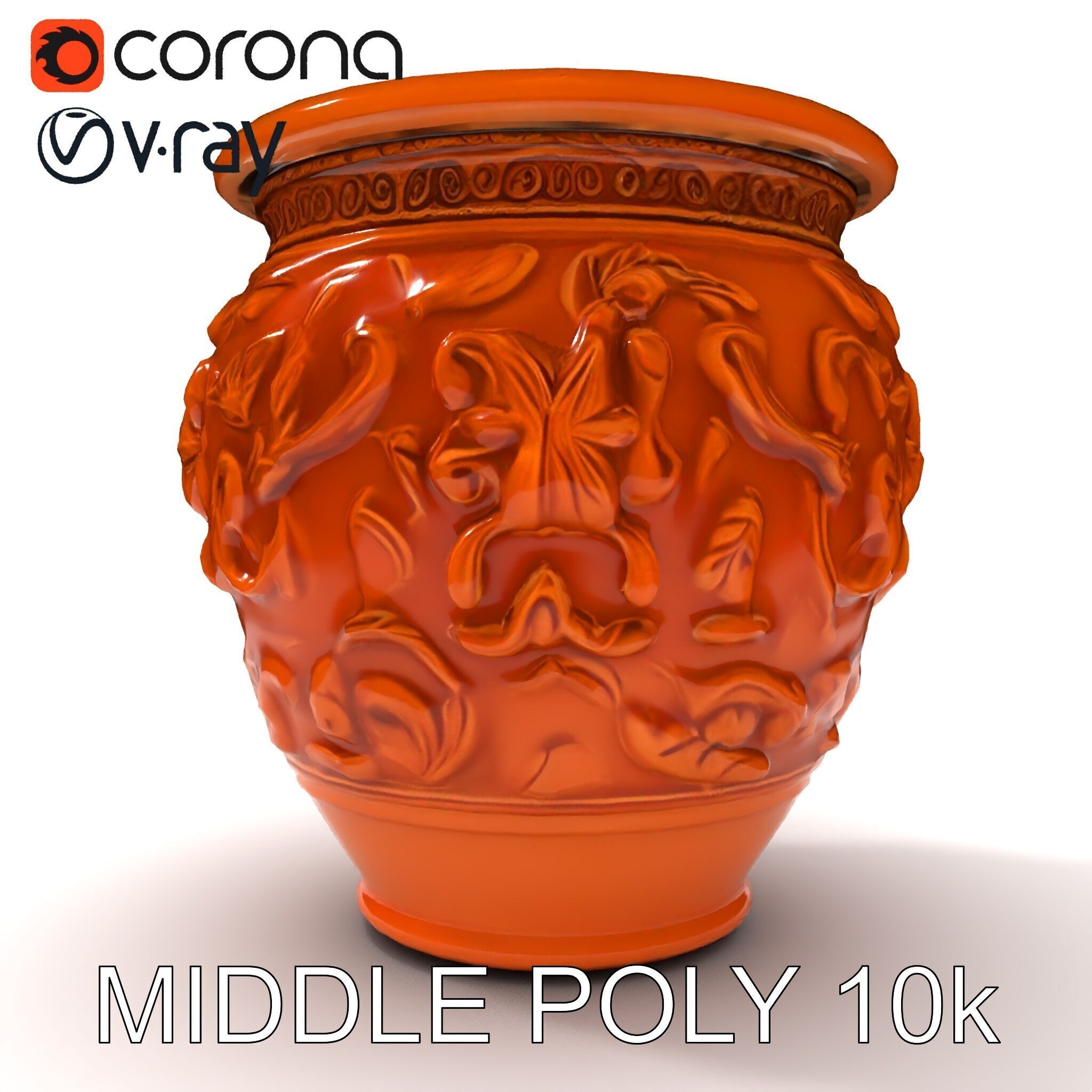 Decorative Ornamental Vase Model Pack for Architectural Visua... Low-poly 3D model_9