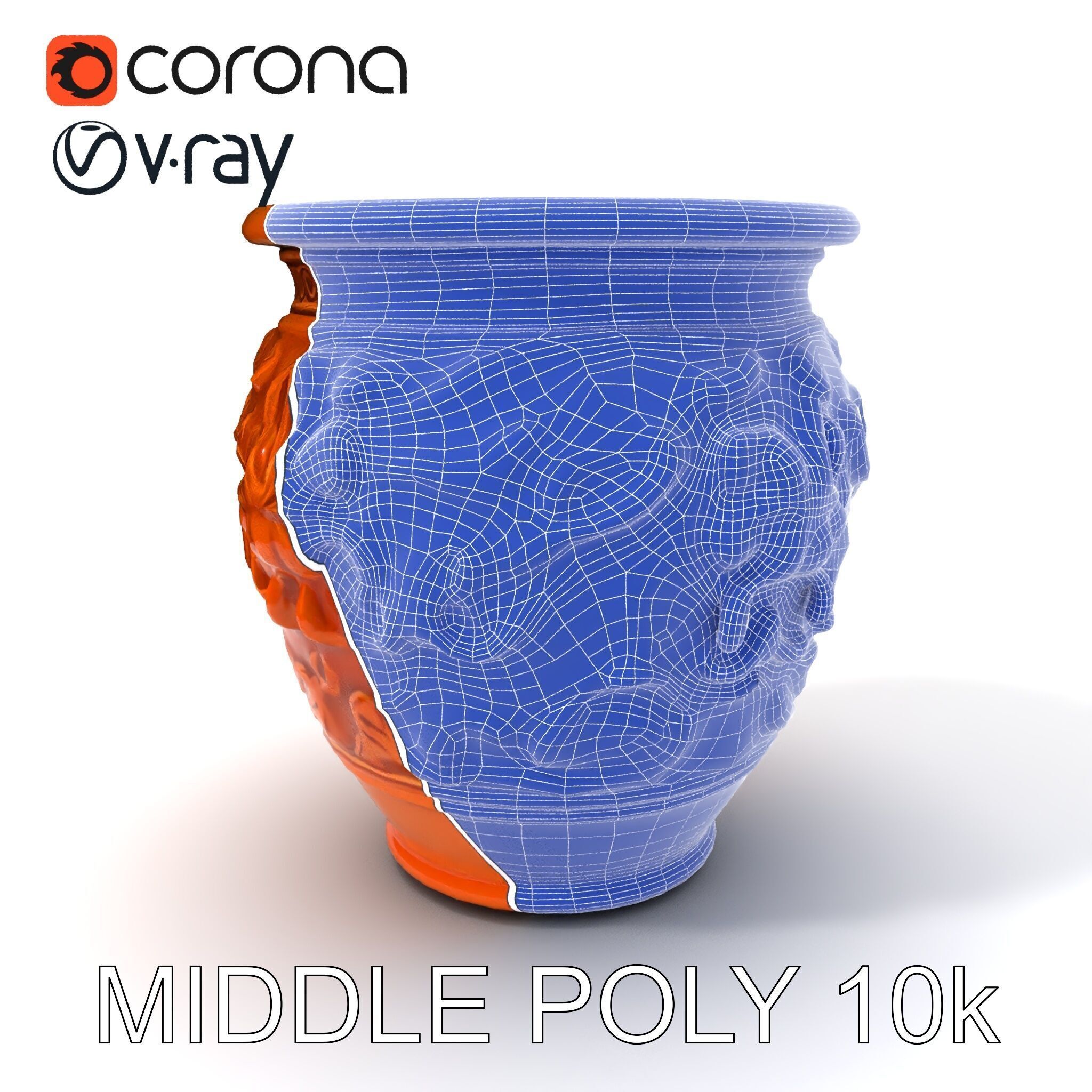 Decorative Ornamental Vase Model Pack for Architectural Visua... Low-poly 3D model_19