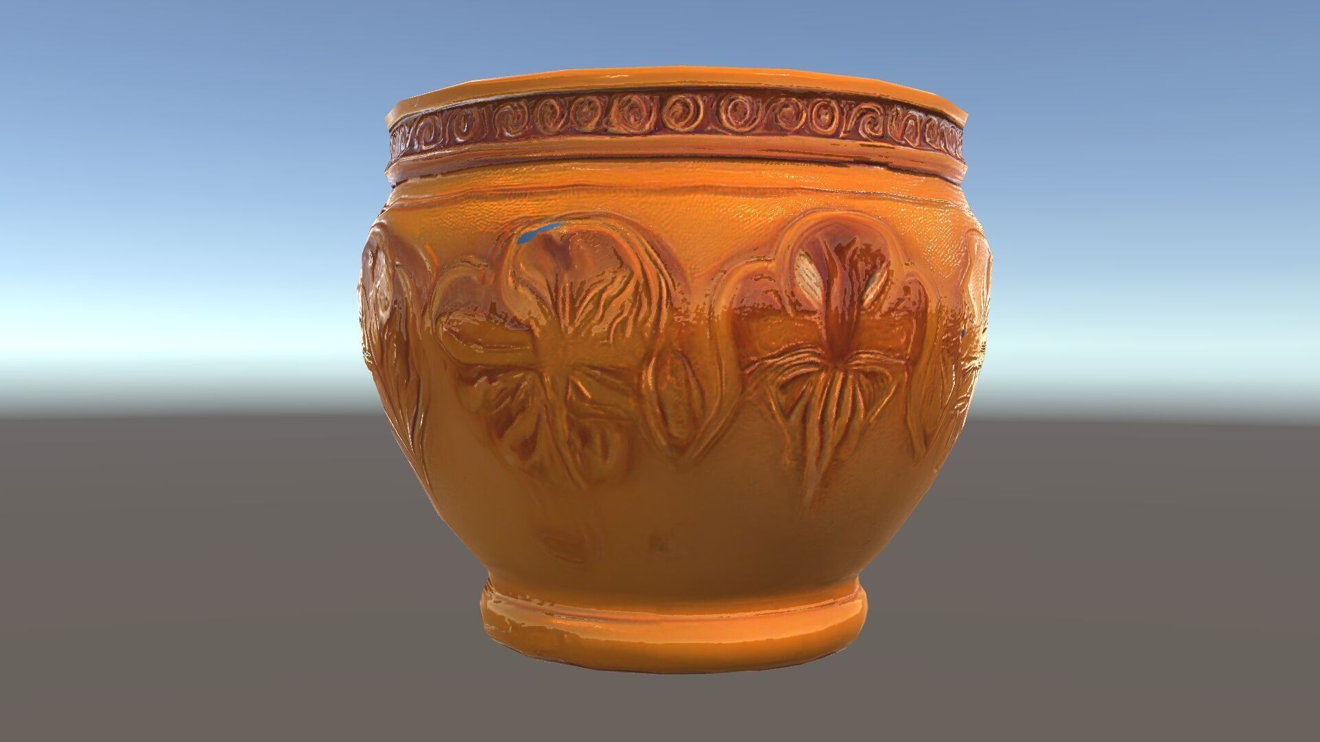 Ornate Terracotta Pot D Model Pack Low-poly 3D model_15