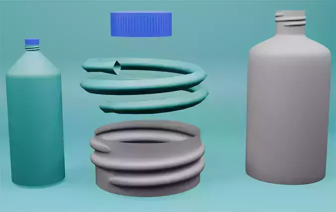 Different types of bottle and cover 
