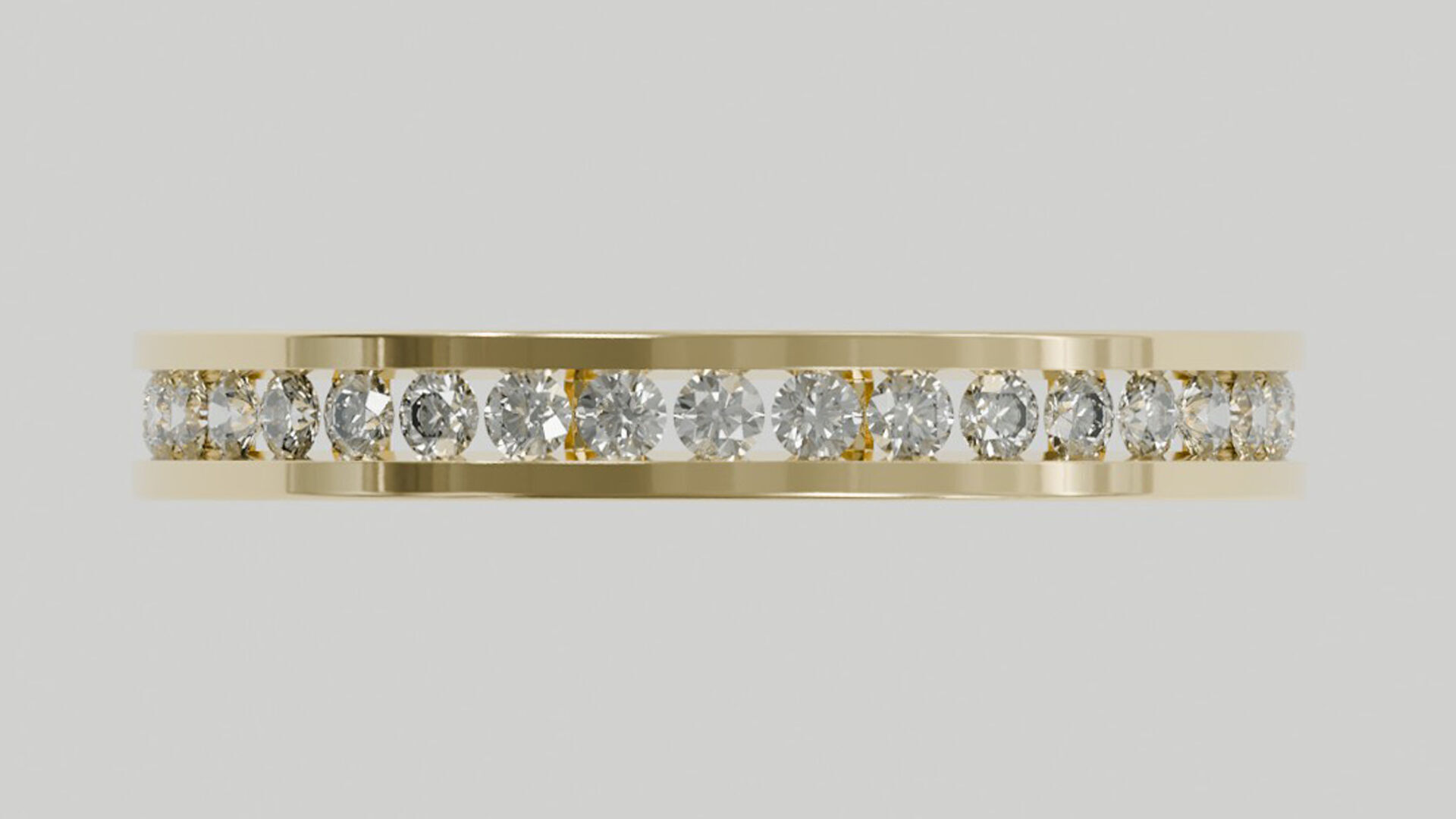 Diamond Eternity Band Ring Jewelry 3D print model_1