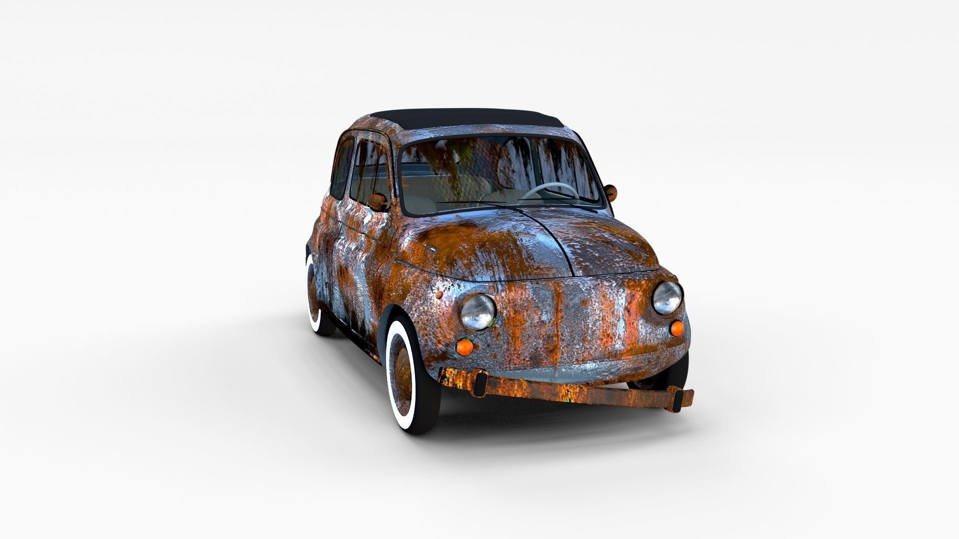Weathered Fiat 500 Nuova rev 3D model_3