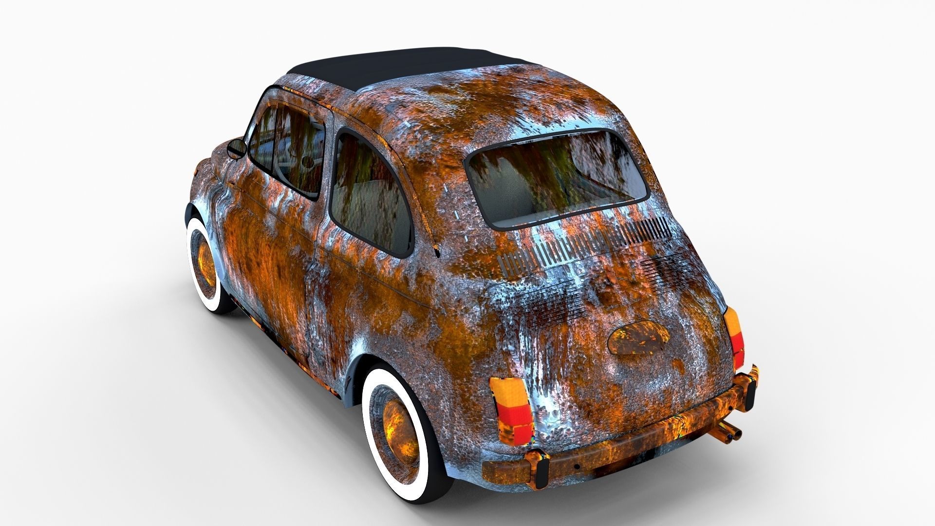 Weathered Fiat 500 Nuova rev 3D model_37
