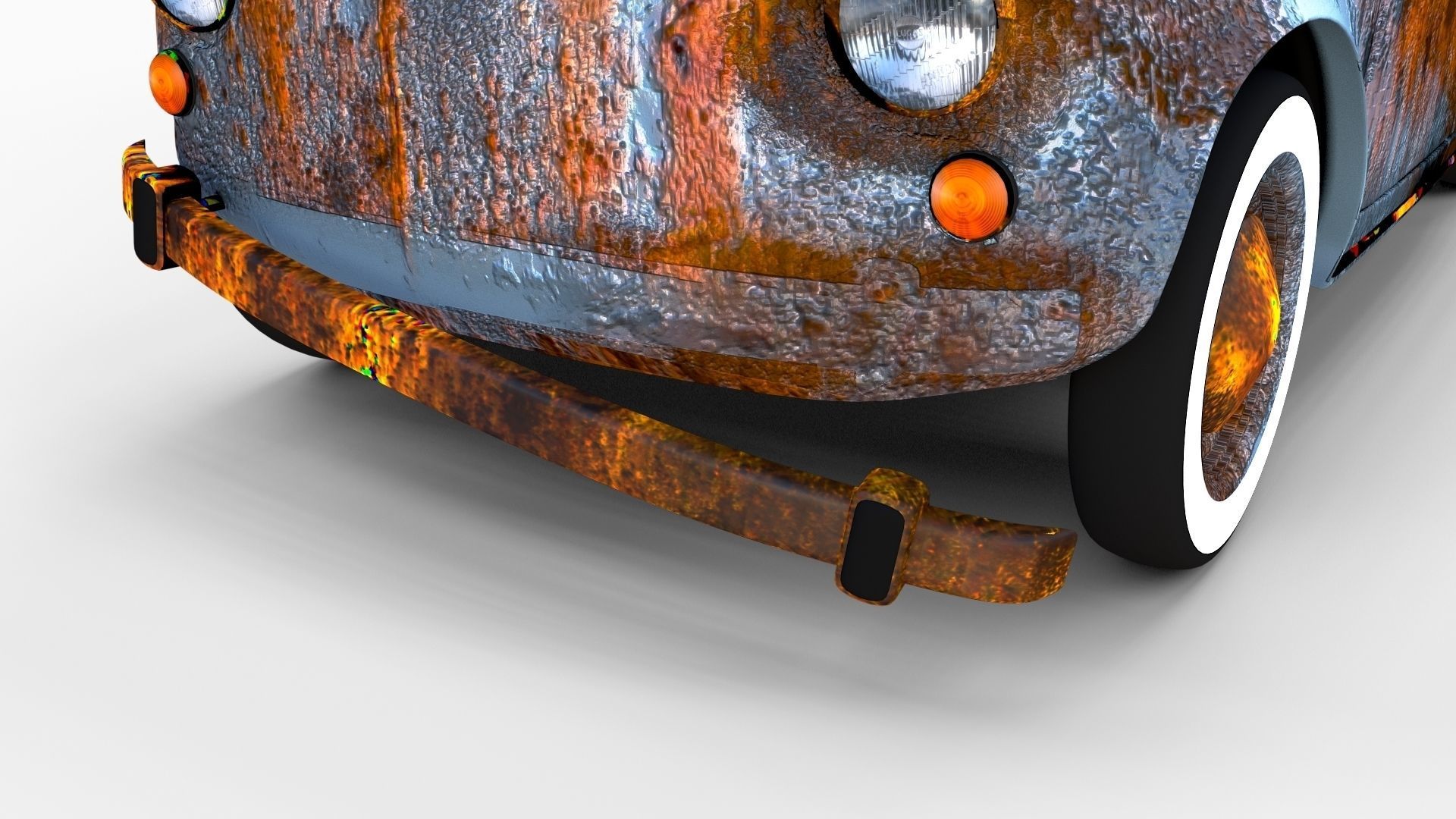 Weathered Fiat 500 Nuova rev 3D model_15