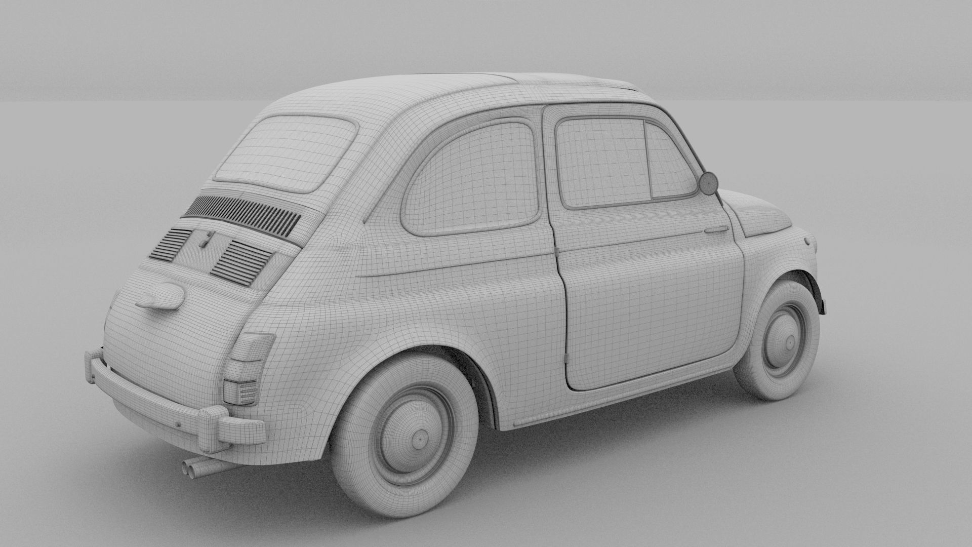 Weathered Fiat 500 Nuova rev 3D model_29