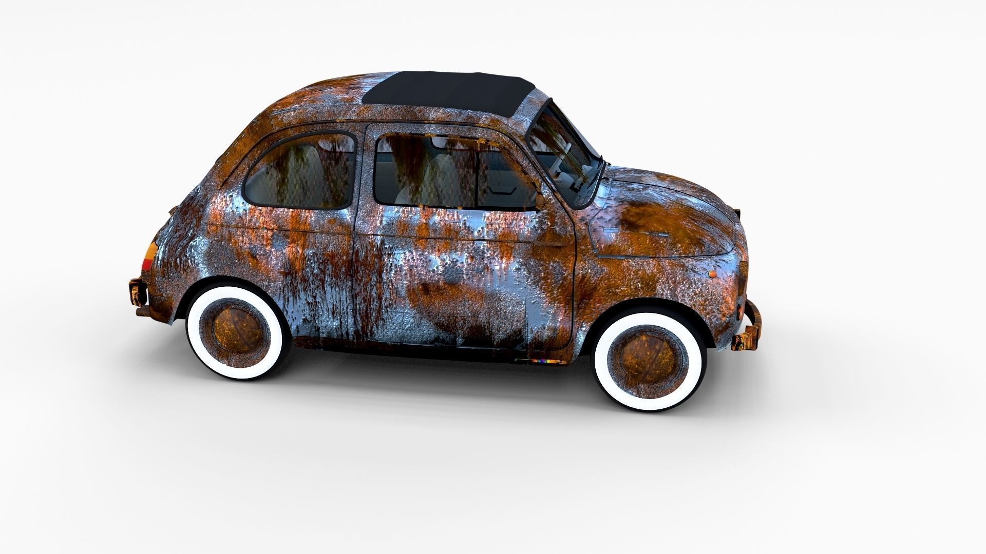 Weathered Fiat 500 Nuova rev 3D model_32
