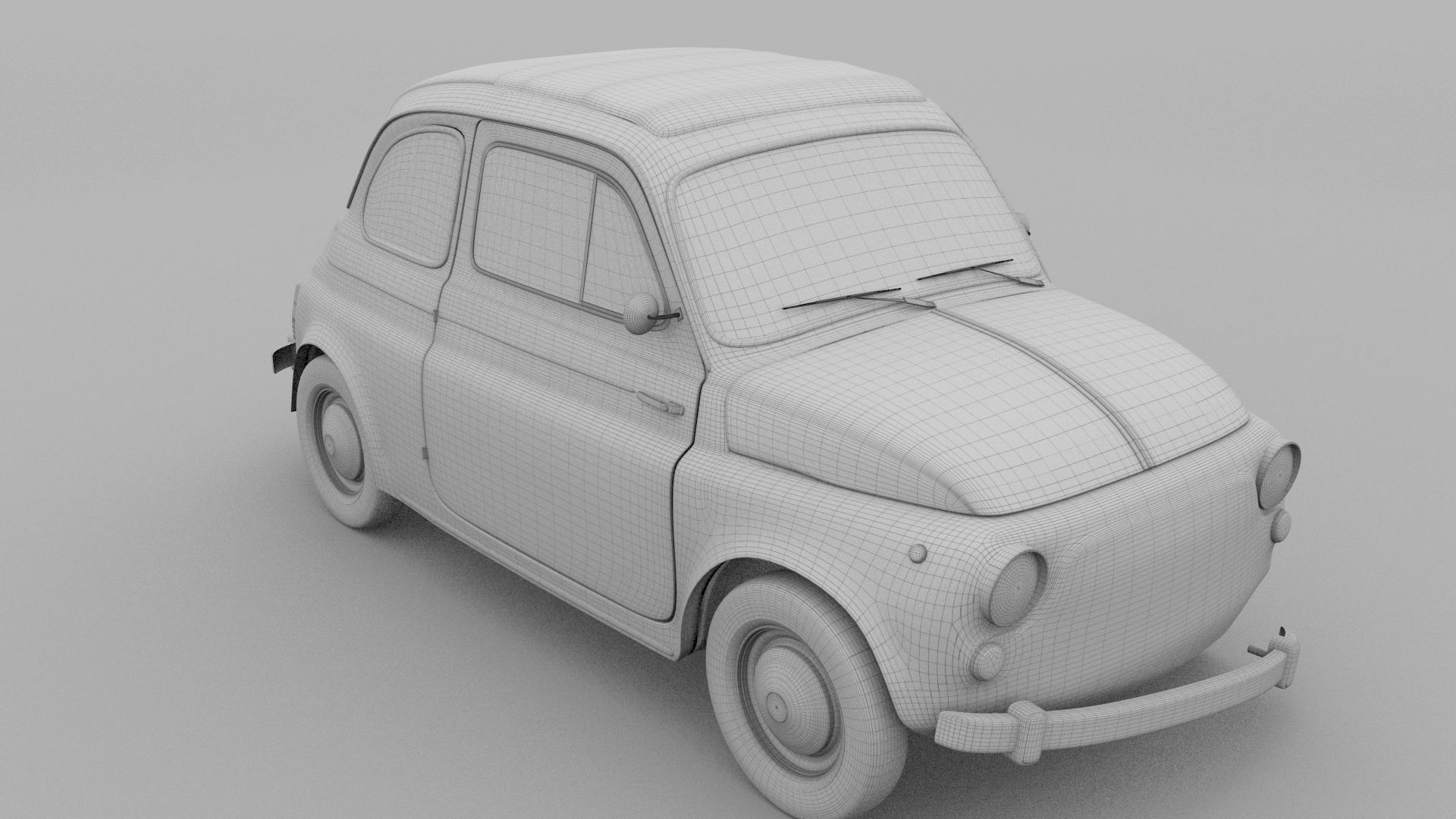 Weathered Fiat 500 Nuova rev 3D model_14