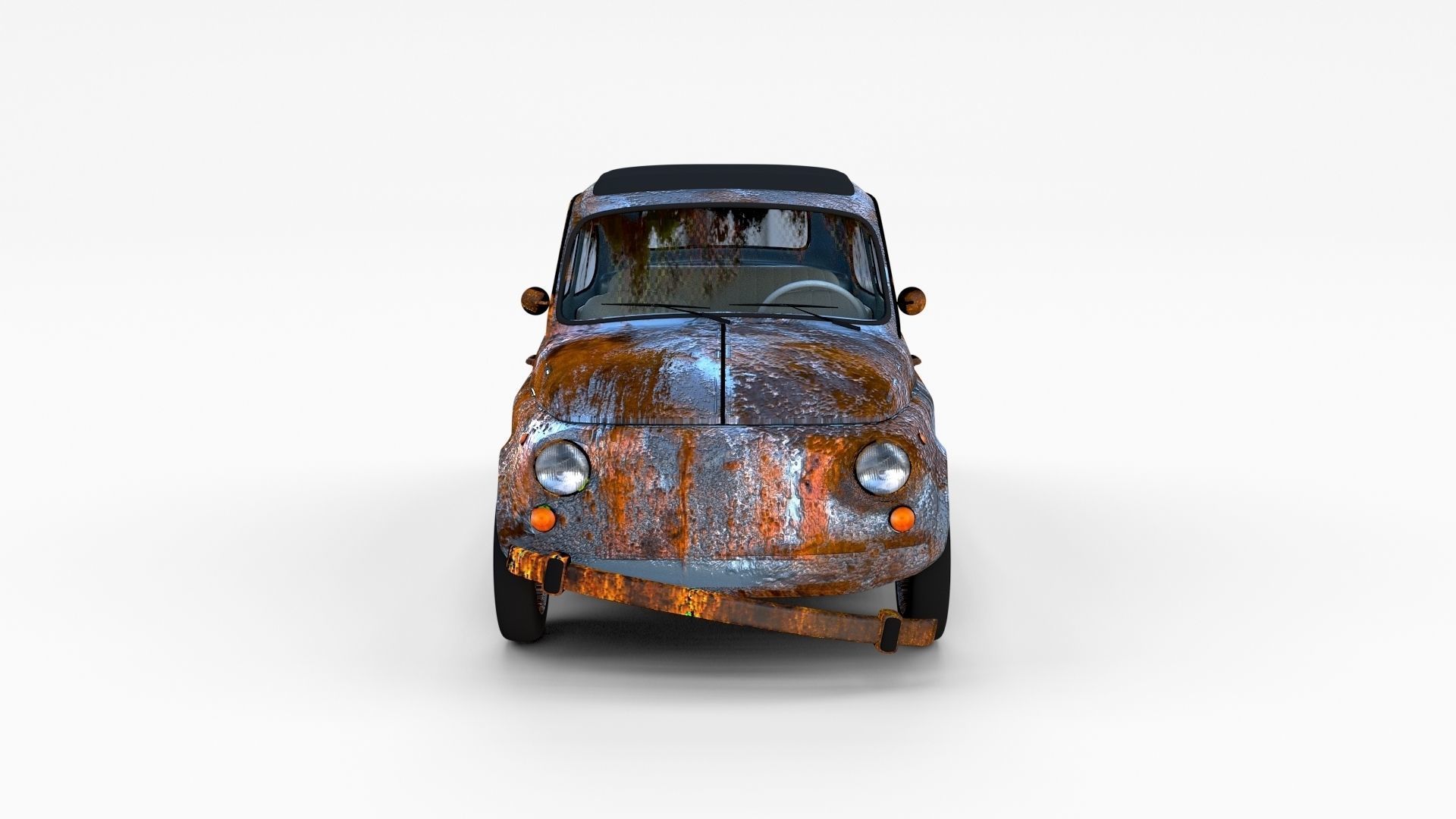 Weathered Fiat 500 Nuova rev 3D model_27