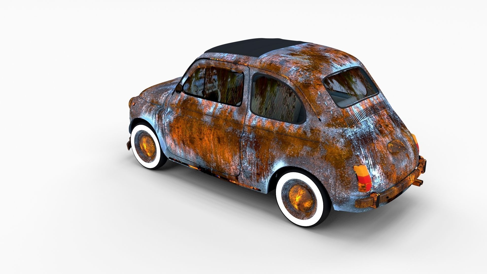 Weathered Fiat 500 Nuova rev 3D model_16