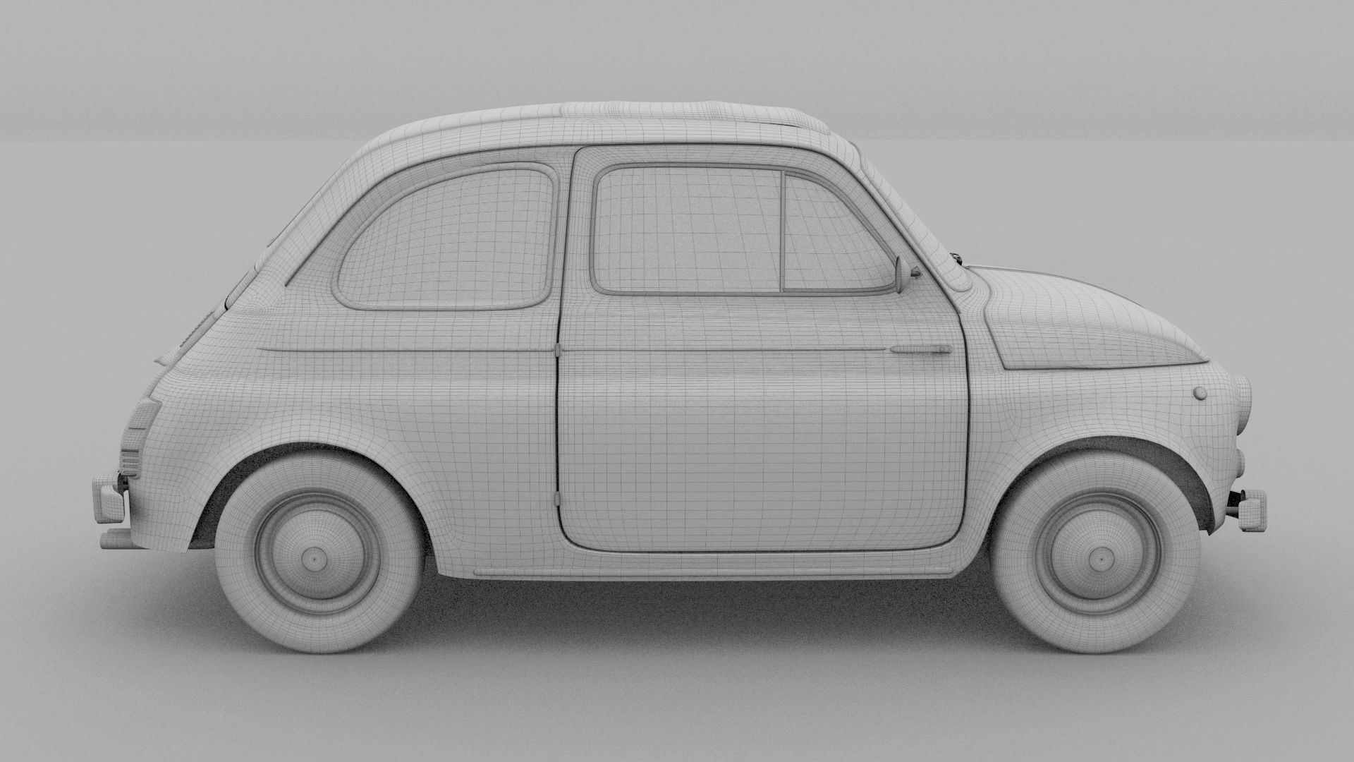 Weathered Fiat 500 Nuova rev 3D model_10