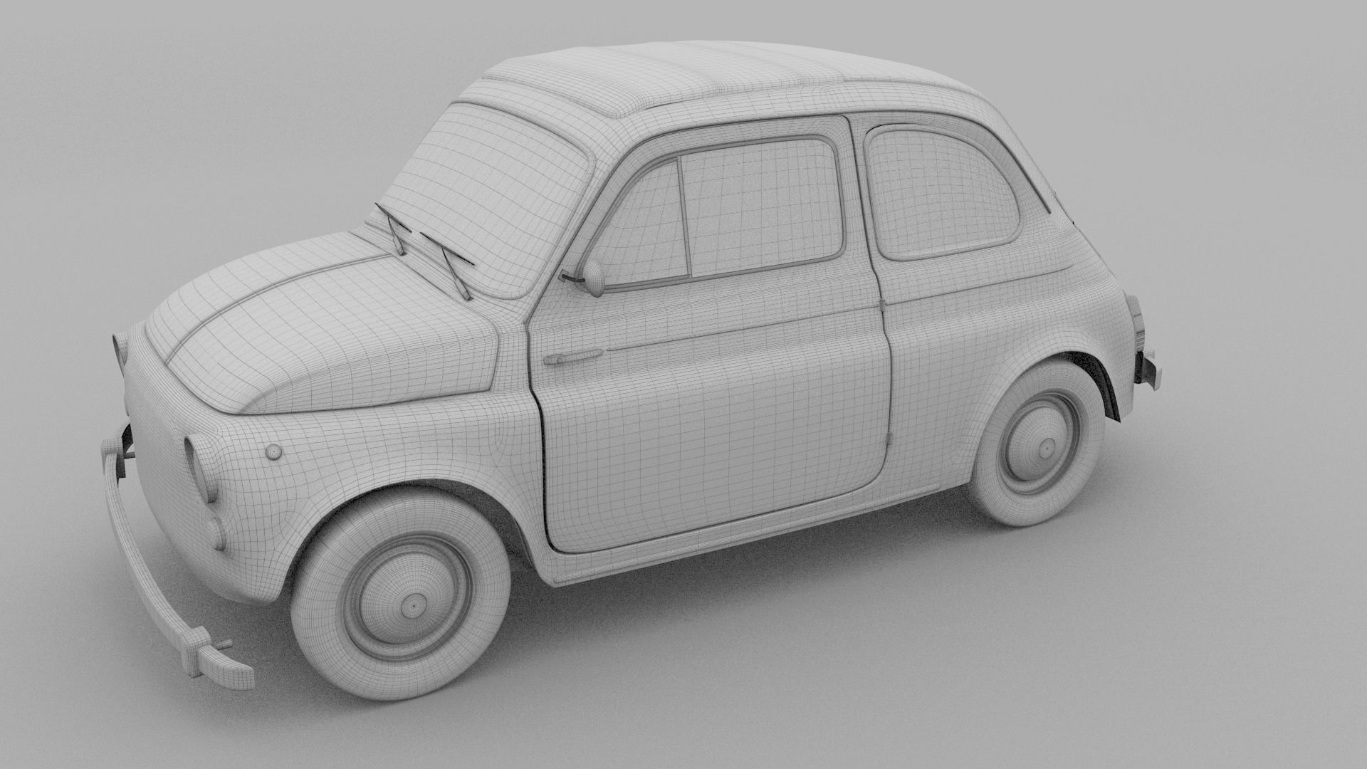 Weathered Fiat 500 Nuova rev 3D model_28