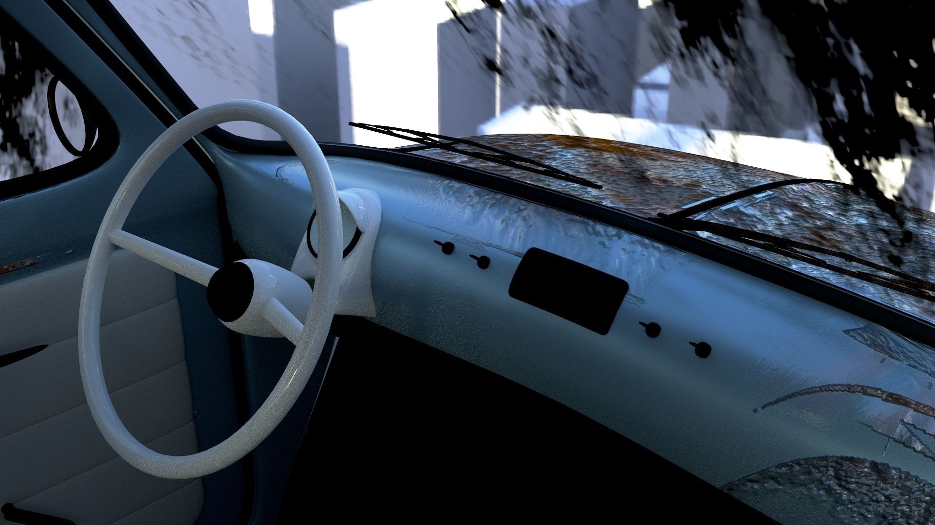 Weathered Fiat 500 Nuova rev 3D model_1