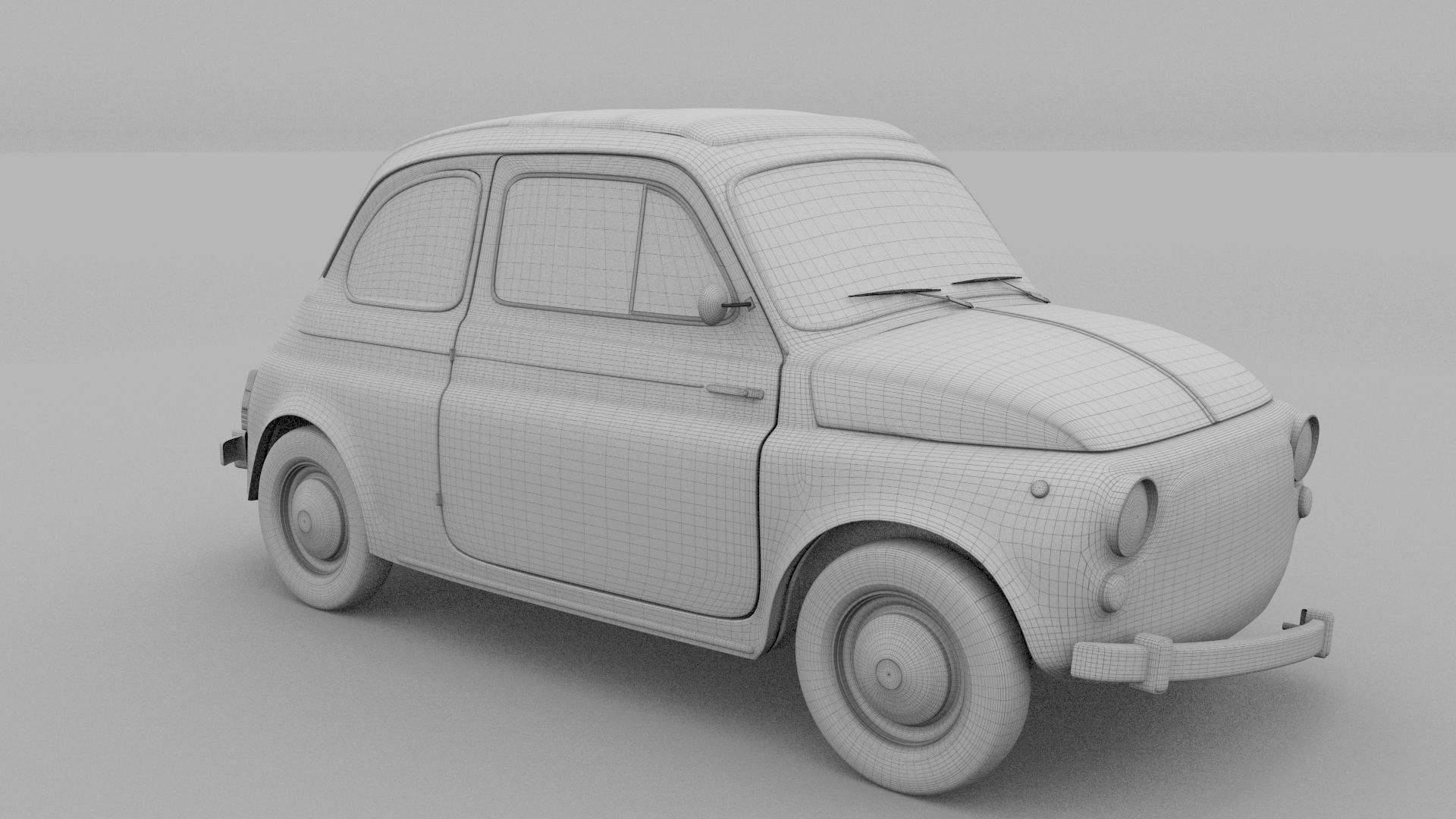 Weathered Fiat 500 Nuova rev 3D model_20