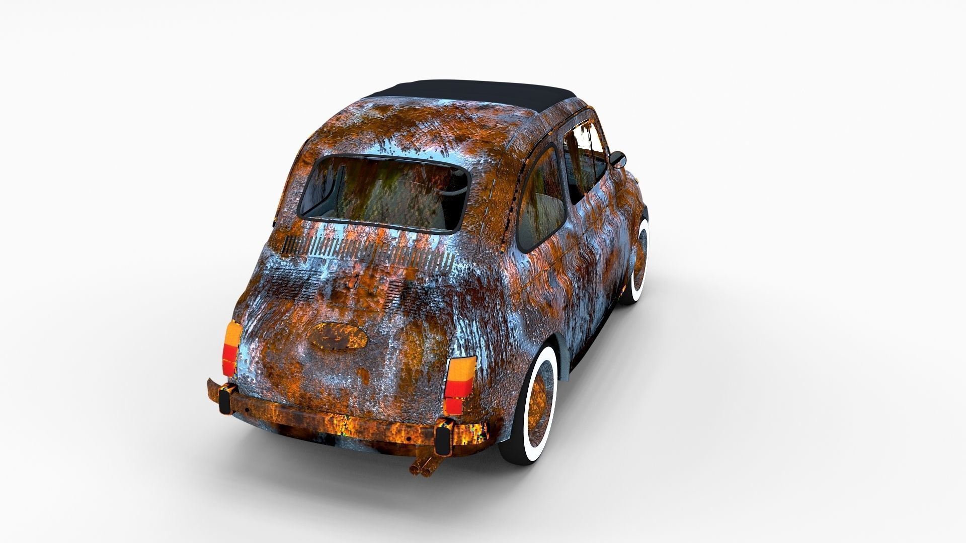 Weathered Fiat 500 Nuova rev 3D model_24