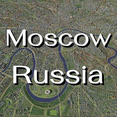 Moscow Russia - city and urban 3D model