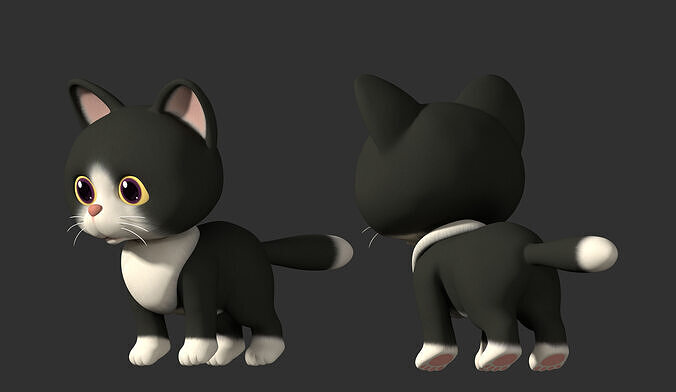cartoon cat 3D model