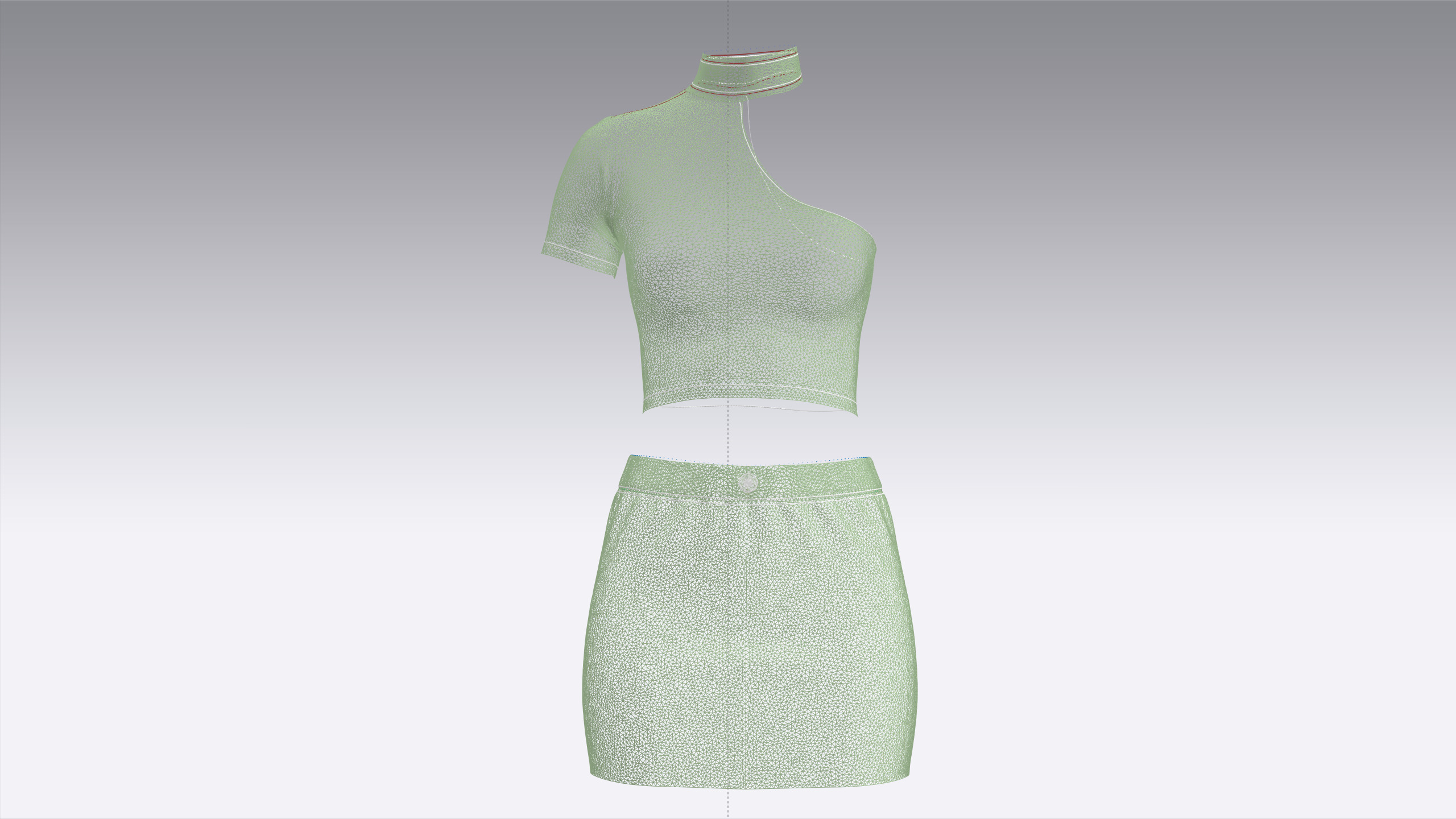 Girls Short Dress-Outfit V2 3D model_10
