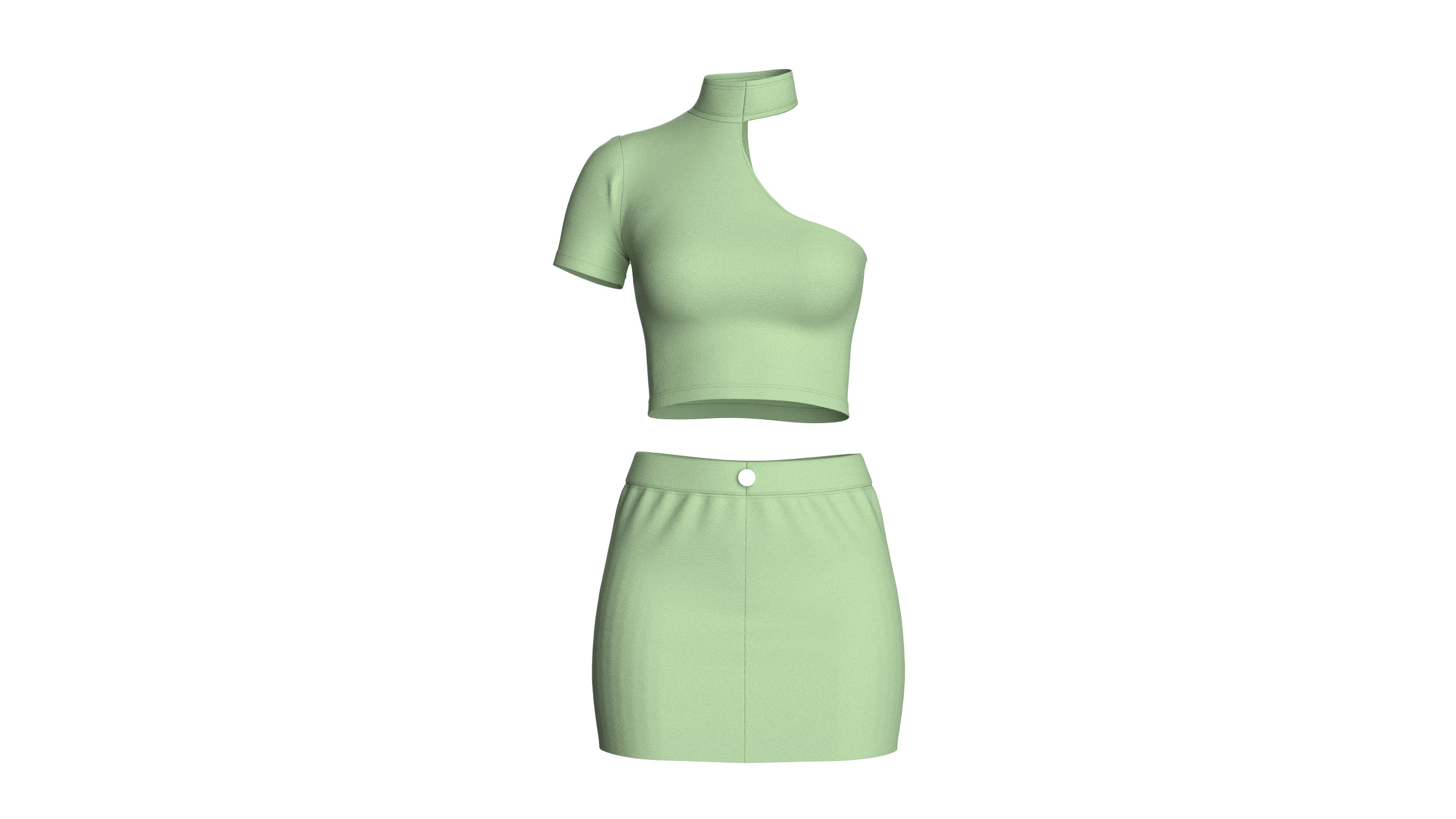 Girls Short Dress-Outfit V2 3D model_6