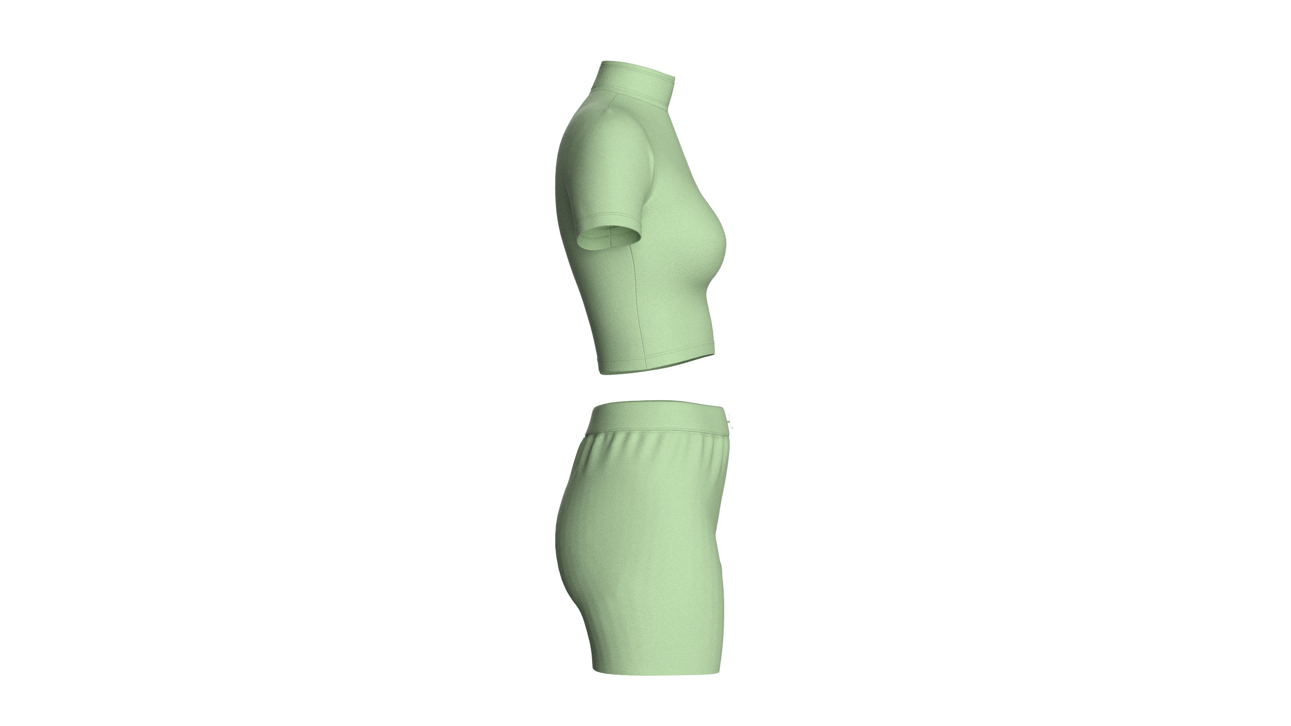 Girls Short Dress-Outfit V2 3D model_7