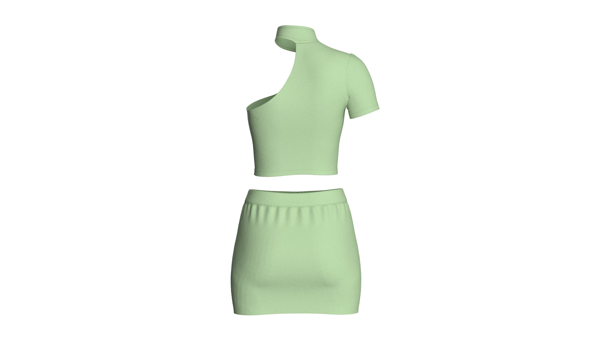 Girls Short Dress-Outfit V2 3D model_8