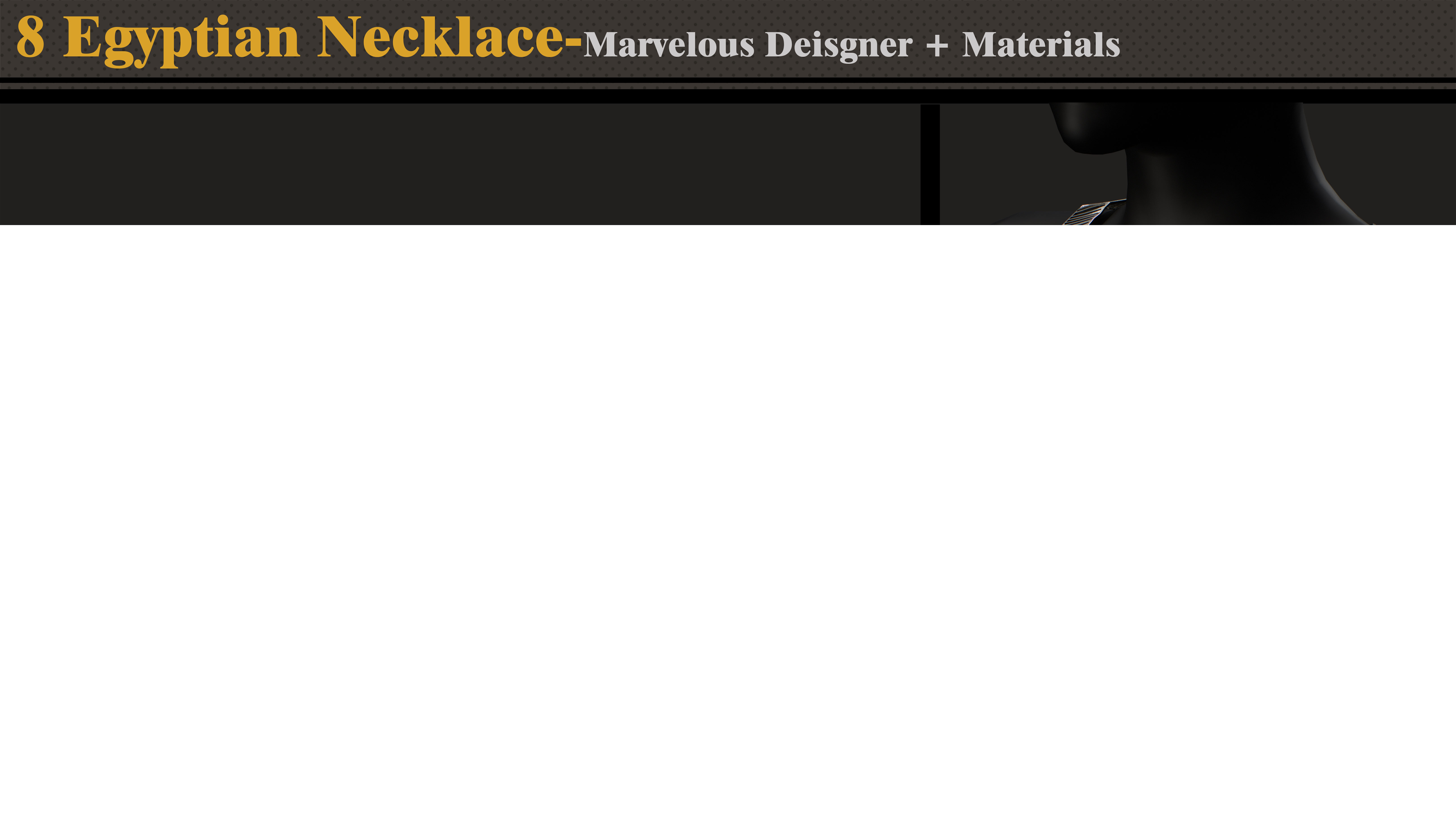 8 Egyptian Necklace-MD-Clo3d-Smart Material- Textures -OBJ-FBX 3D model_2